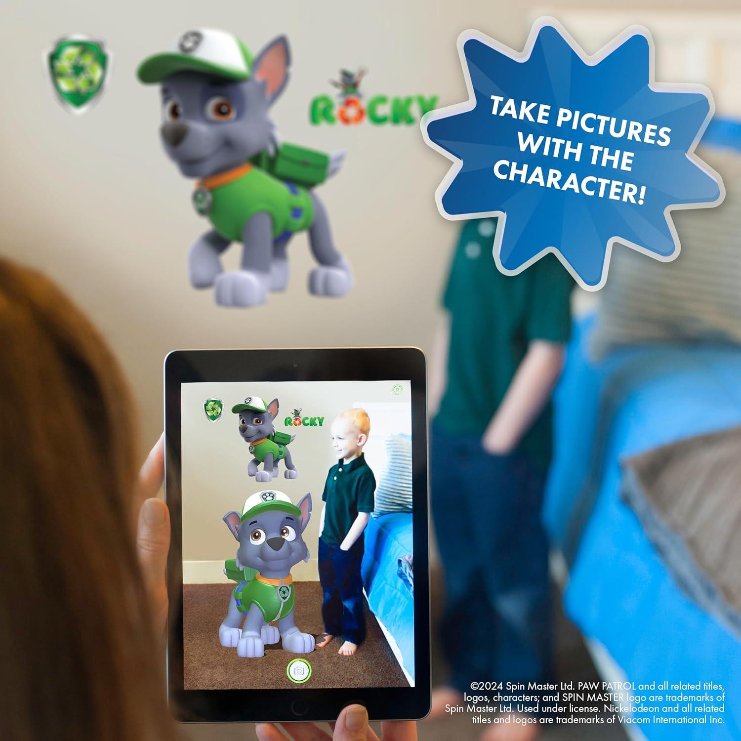 Wall Palz Nickelodeon Paw Patrol Wall Decal - 19" Rocky Vinyl Wall Stickers for Bedroom with 3D Augmented Reality Interaction - Paw Patrol Wall Décor