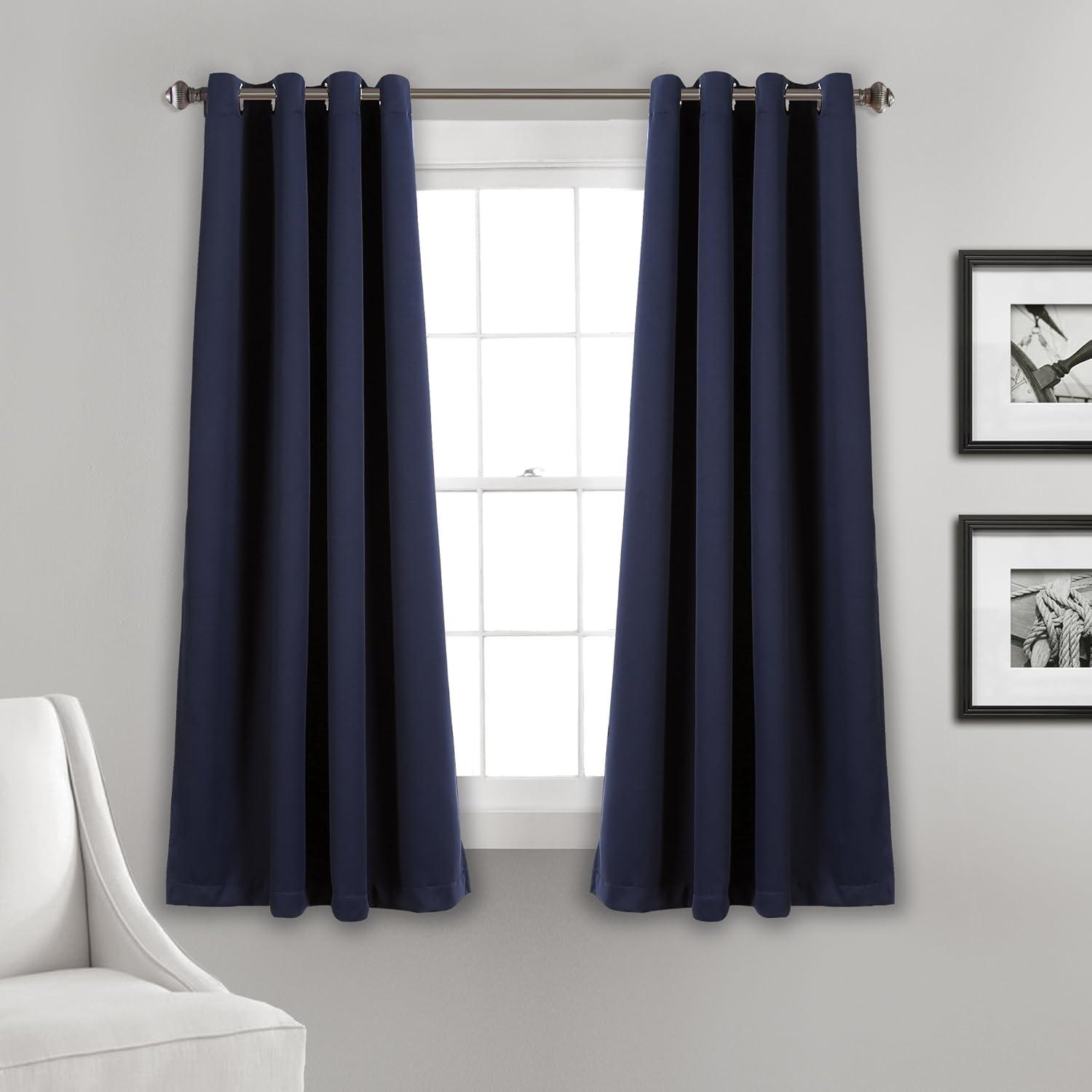 Insulated Polyester Blackout Curtain Pair