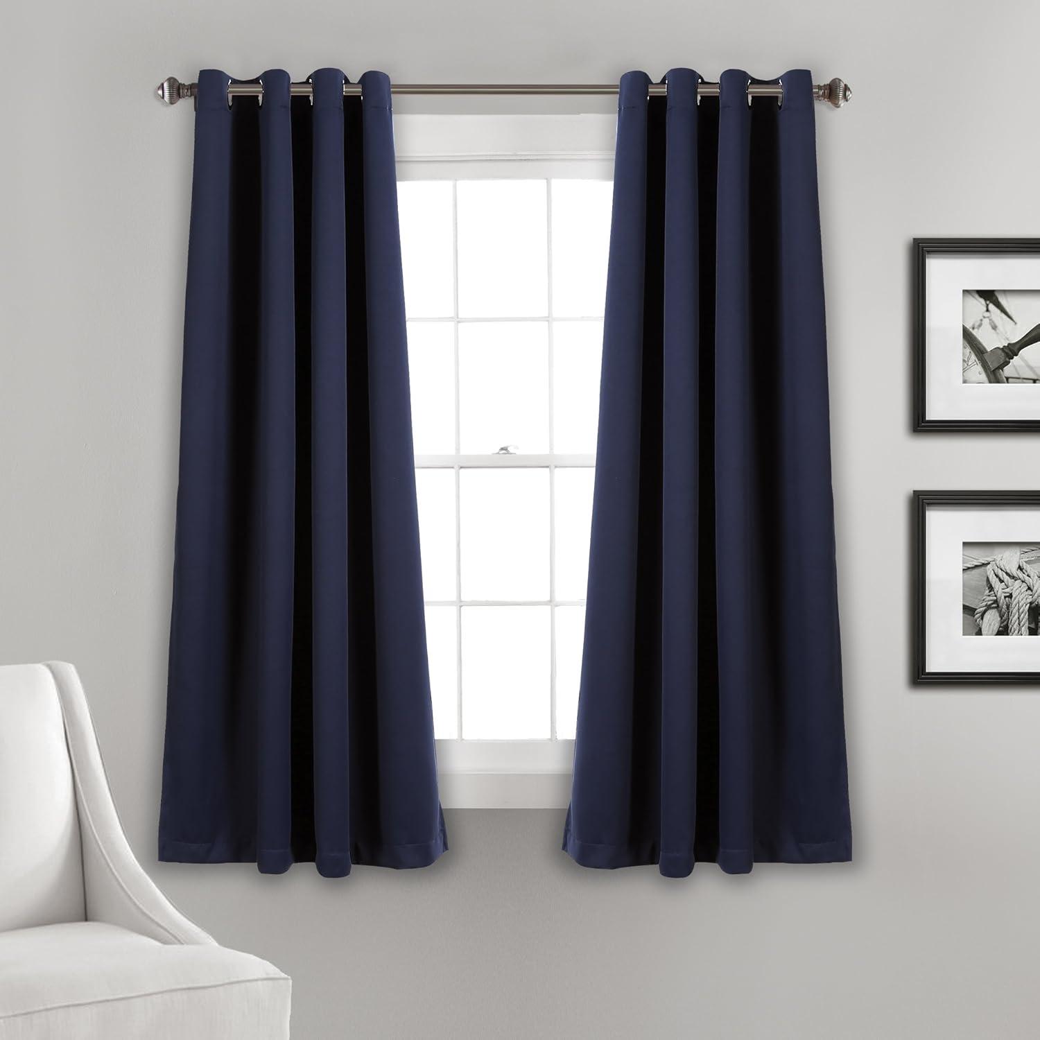 Lush Decor Insulated Polyester Blackout Curtain Pair (Set of 2)