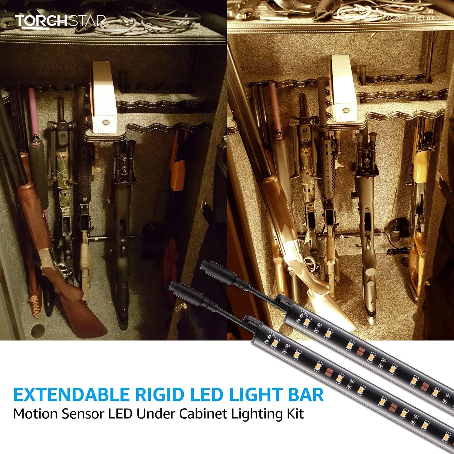 6×12 Inch Linkable Safe Lighting Bars Kit, "V"-Shape, 5000K Daylight, Manual Switch