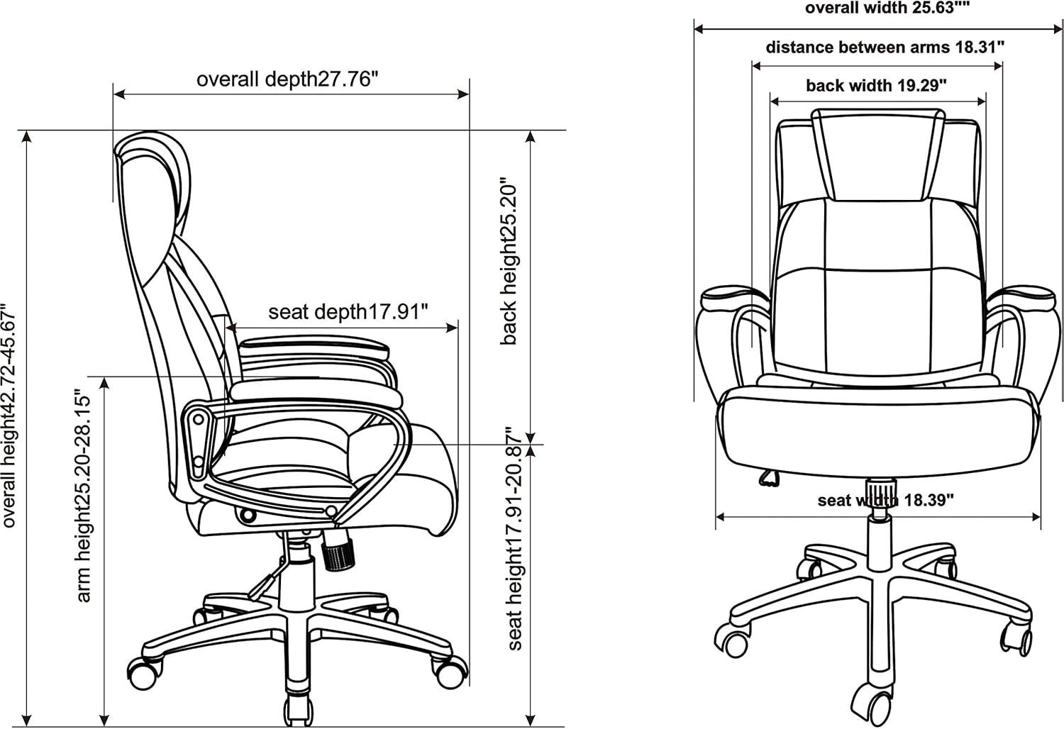 Lorell Soho High-Back Leather Executive Chair
