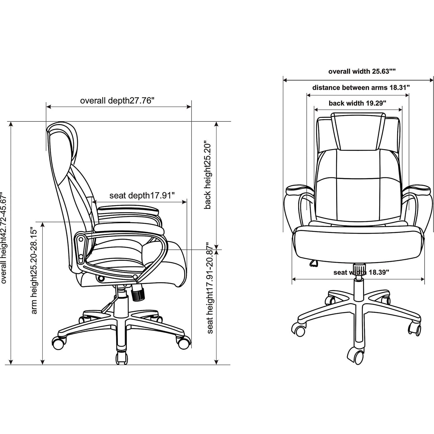 Inbox Zero Onetta High-Back Leather Executive Chair