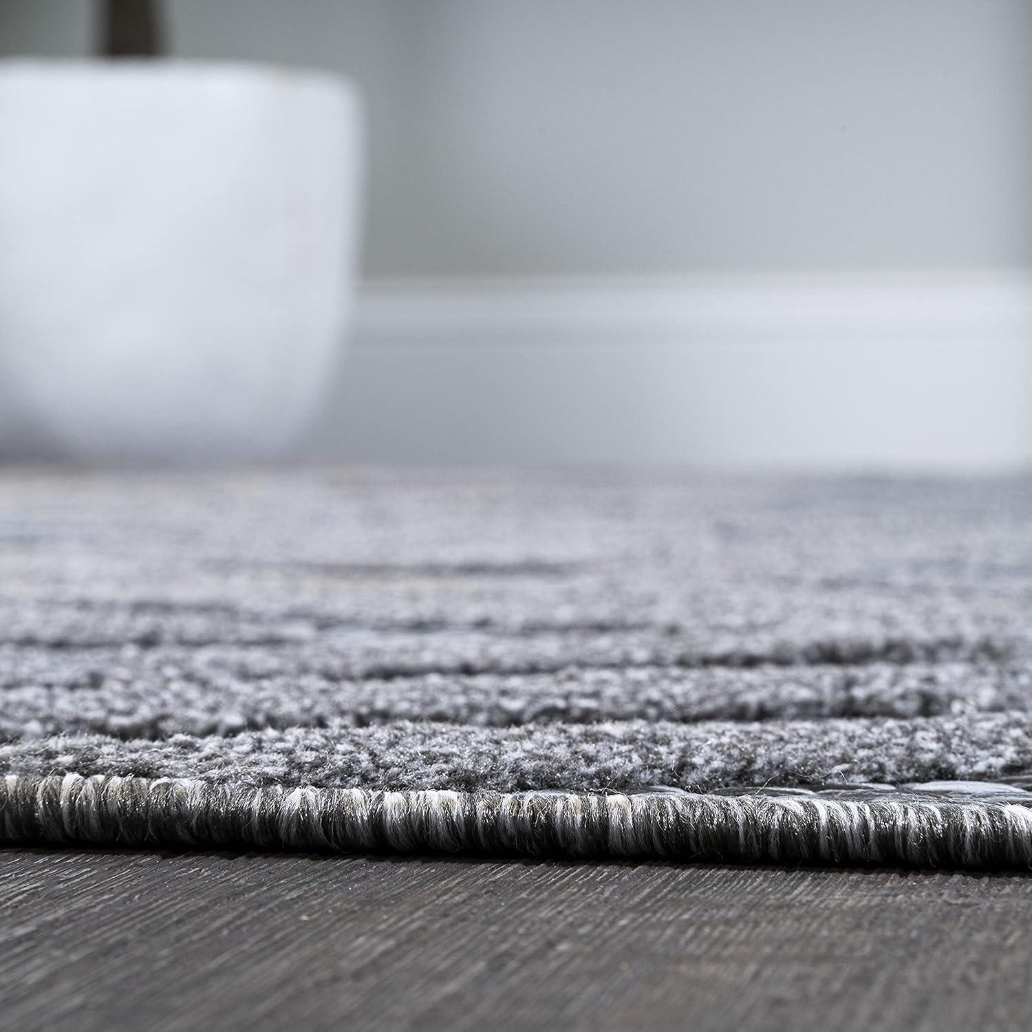 4'x6' Balansat Moroccan Diamond Indoor/Outdoor Area Rug, Dark Gray - JONATHAN Y