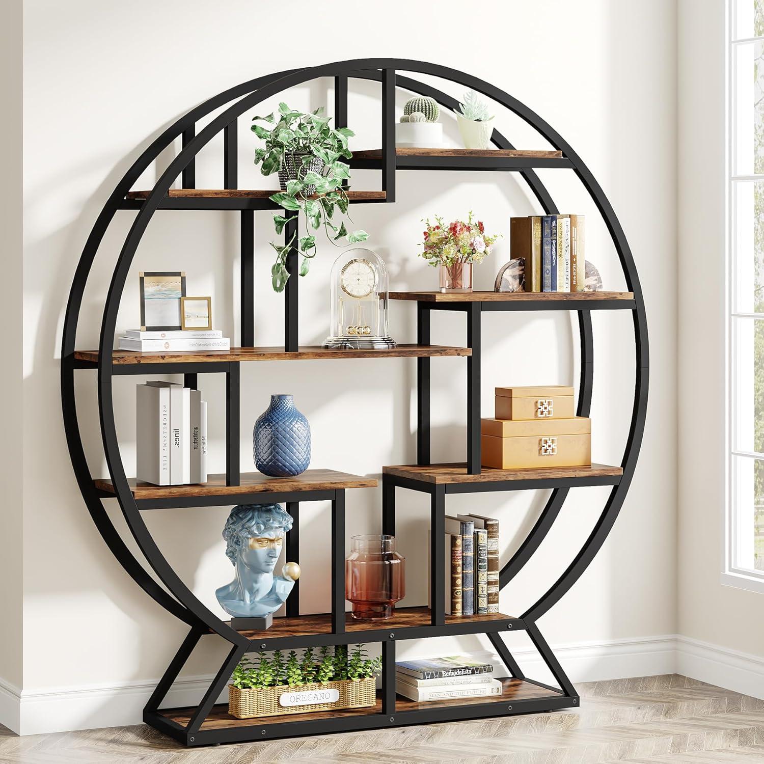 17 Stories Drino 63" H x 59" W Steel Geometric Bookcase