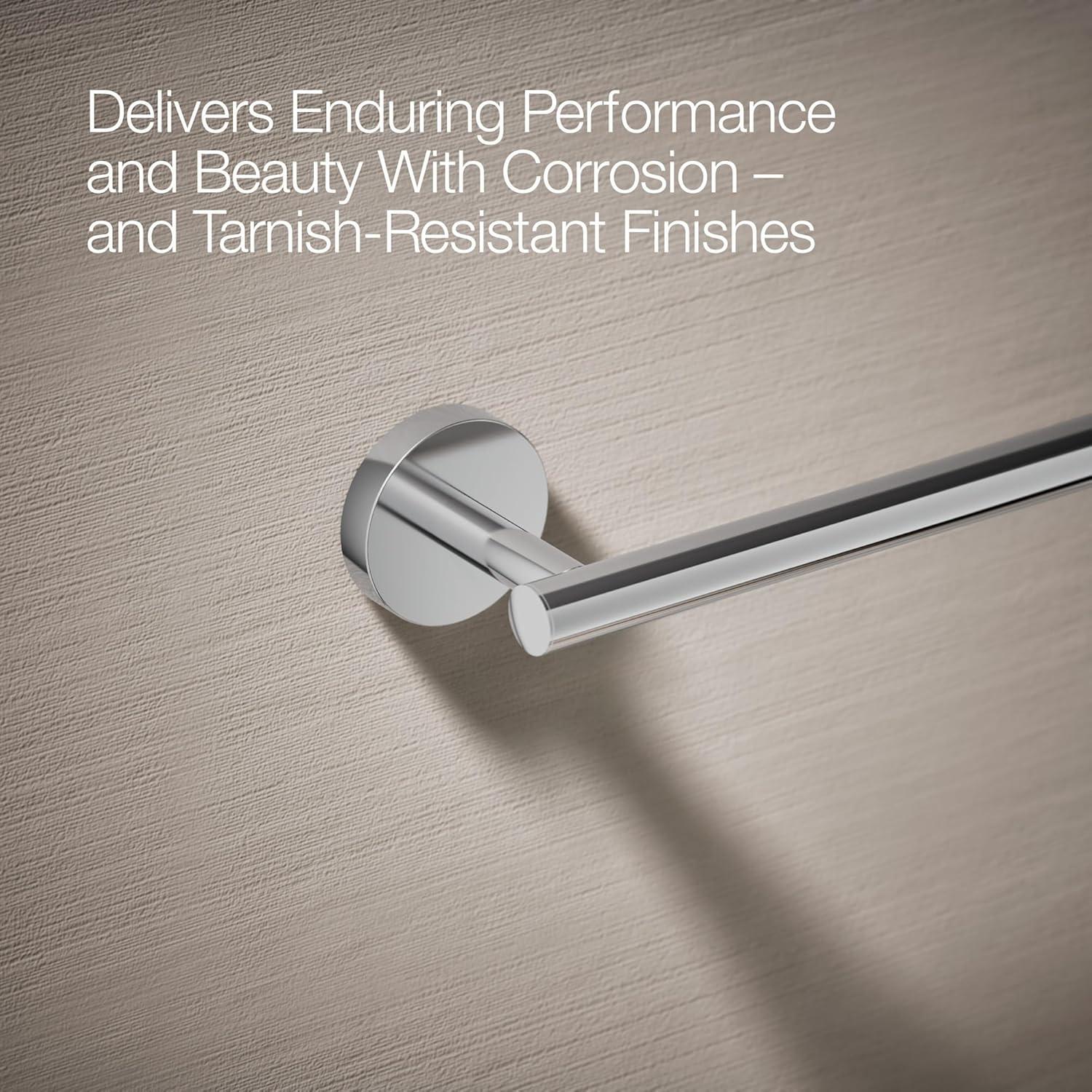 Matte Black 18" Wall Mounted Minimalist Towel Bar