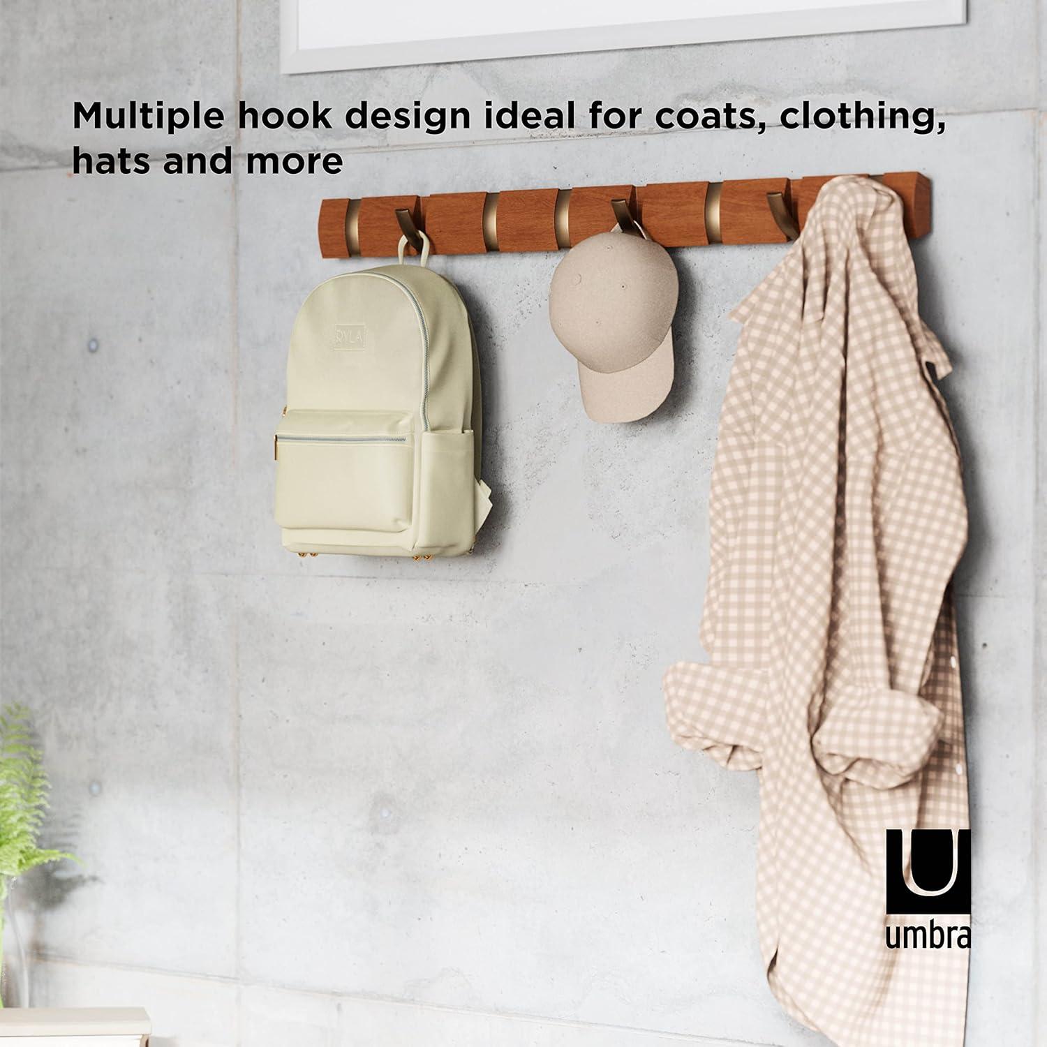 8 - Hook Solid Wood Coat Rack