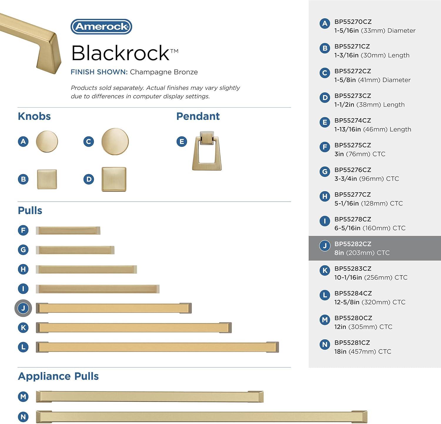 Amerock Blackrock Cabinet Door or Drawer Pull