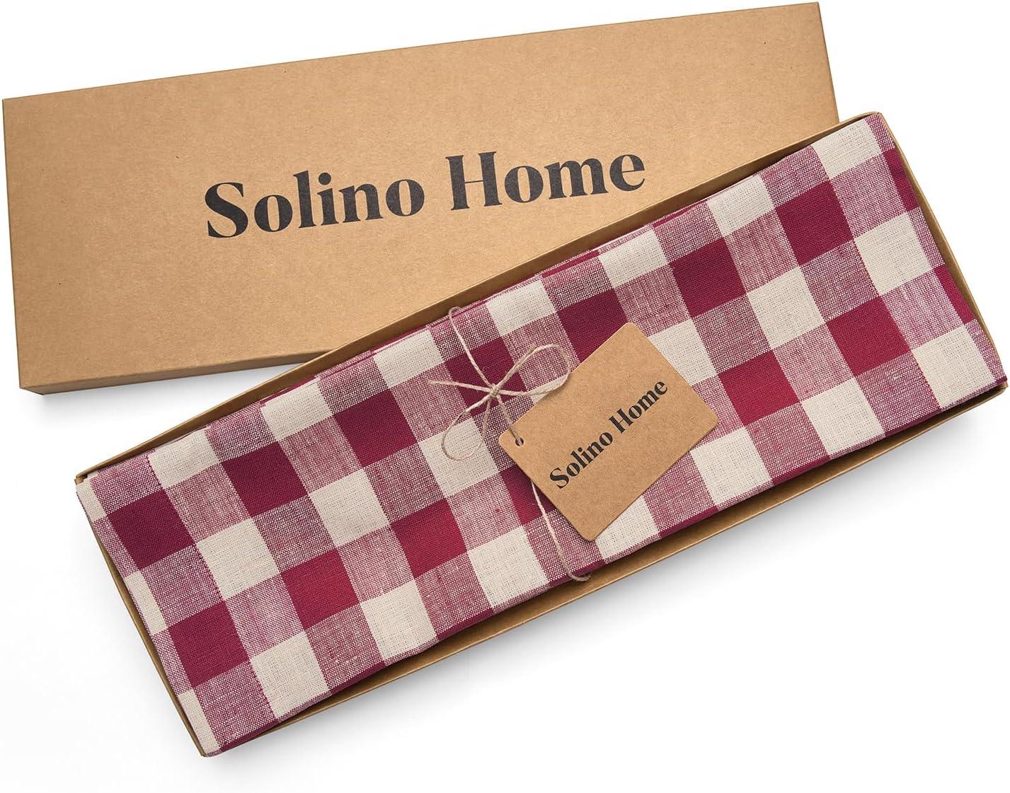 Solino Home Morgan Check - 100% Pure Linen Placemats (Set of 4)