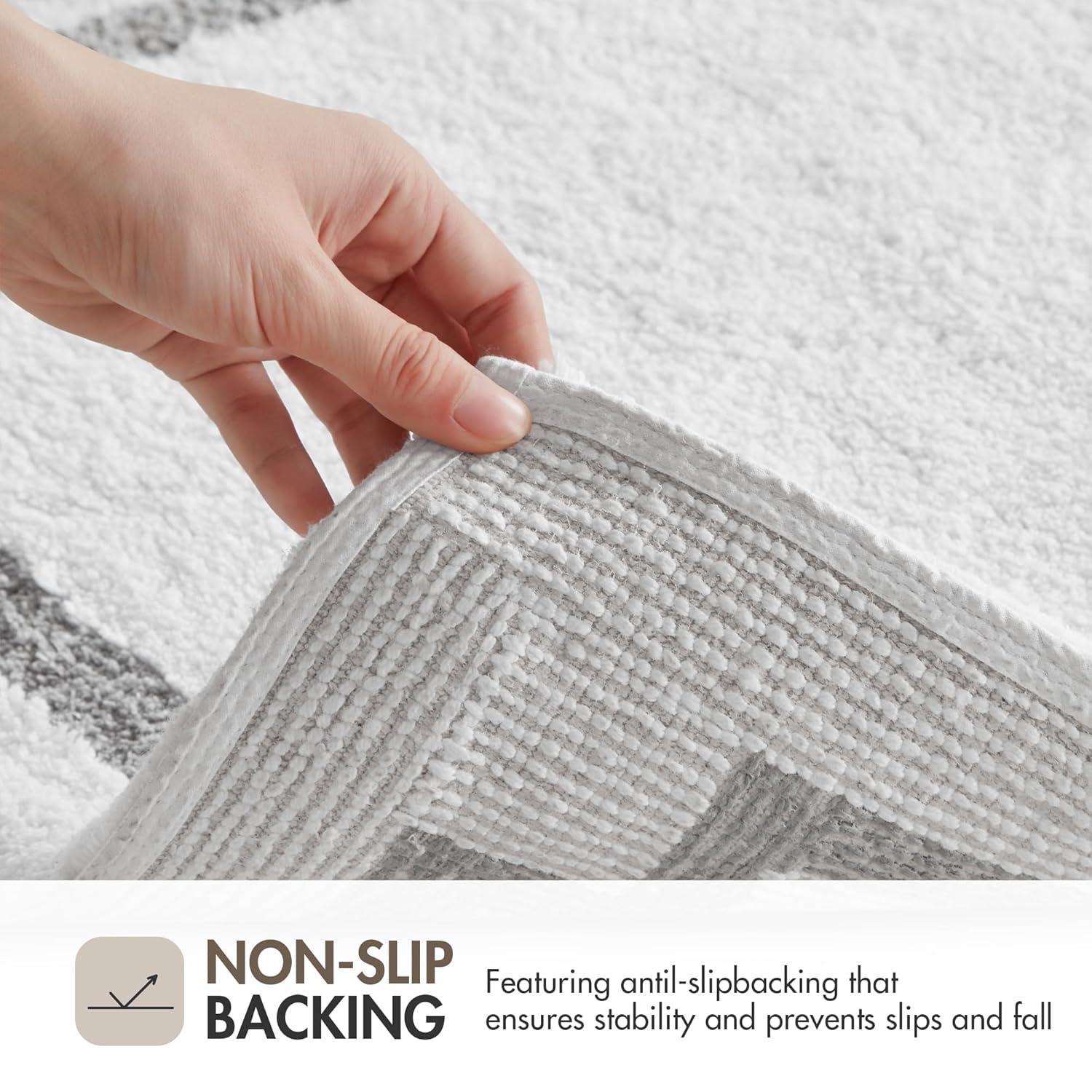 Madison Park 100% Cotton Tufted Bath Rug with Non-Slip Backing