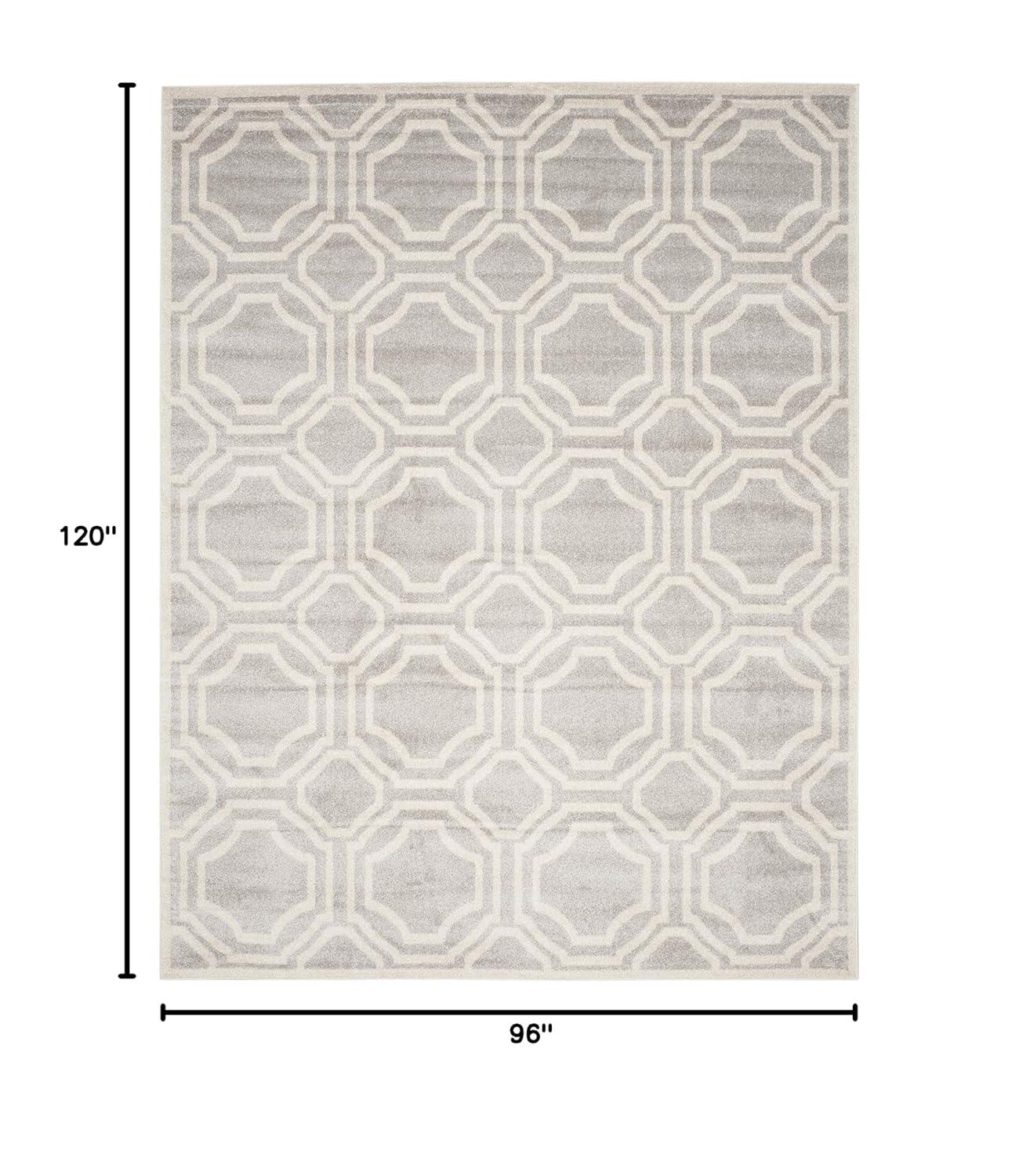 Amherst AMT411 Power Loomed Area Rug - Light Grey/Ivory - 8'x10' - Safavieh.