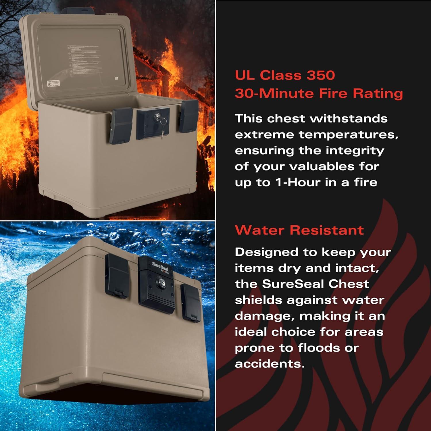 FireKing Fire And Water Chest Safe Box Lock