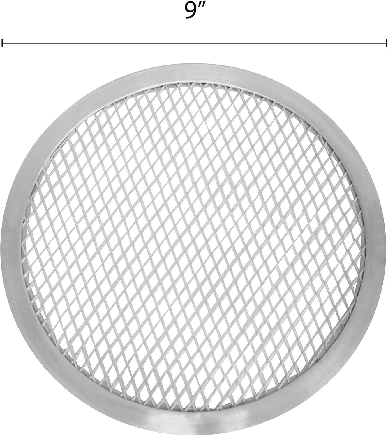 9-Inch Round Aluminum Seamless Rim Pizza Screen