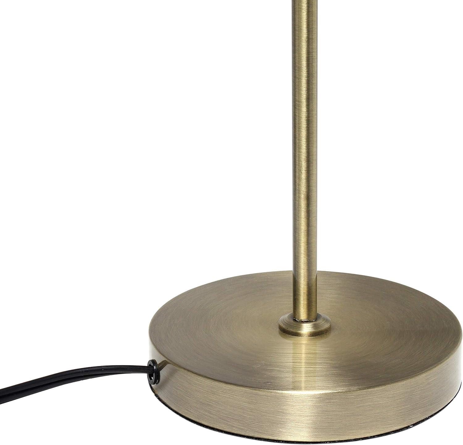 Elegant Designs Half Moon Table Lamp, Antique Brass