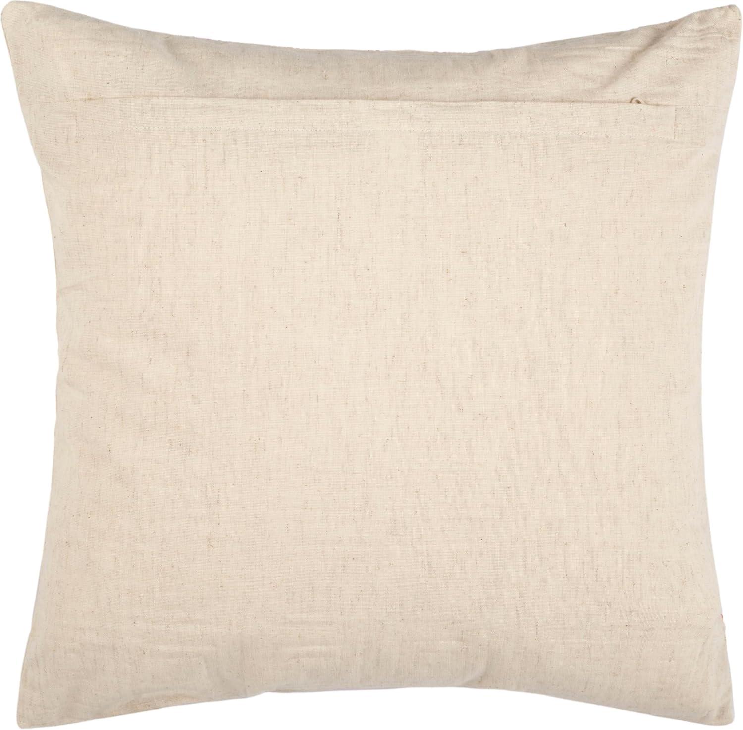 Embroidered Feather Throw Pillow