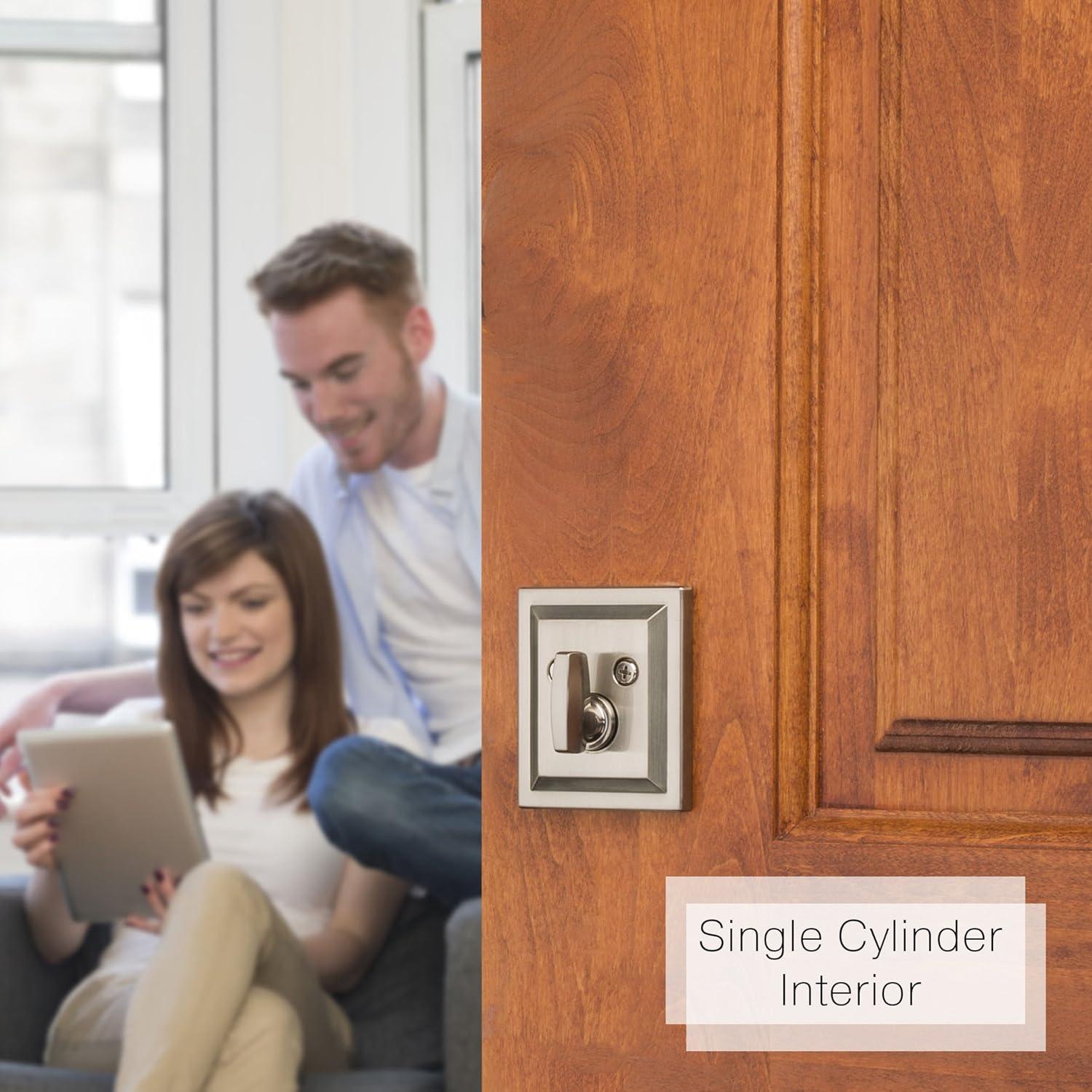 Baldwin 380SLB15SMTCPRCAL Torrey Pines 380 Rectangular Low Profile Single Cylinder Deadbolt with SmartKey