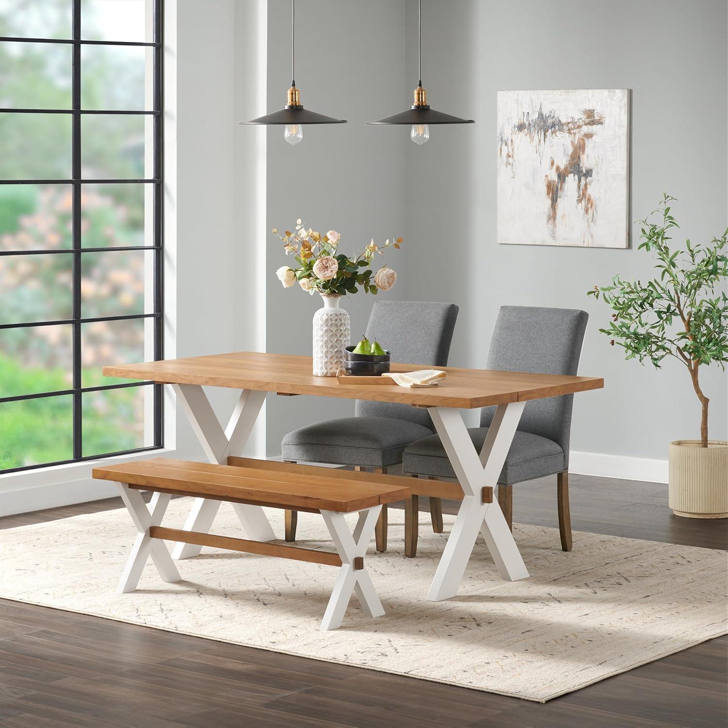 Alaterre Furniture Chelsea 72in. Dining Table 2-Piece Set