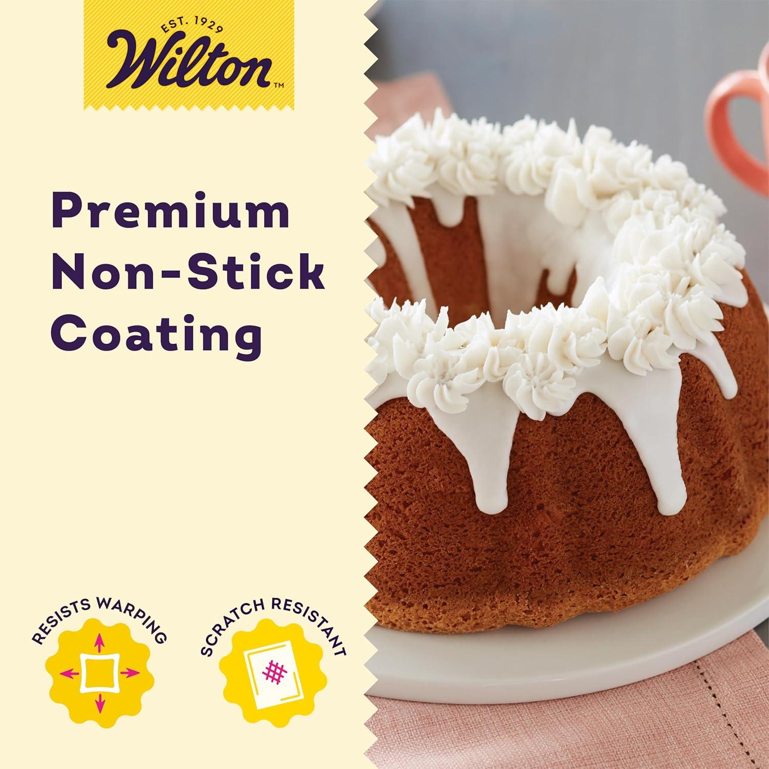 Wilton Gray Non-Stick Fluted Tube Bundt Pan