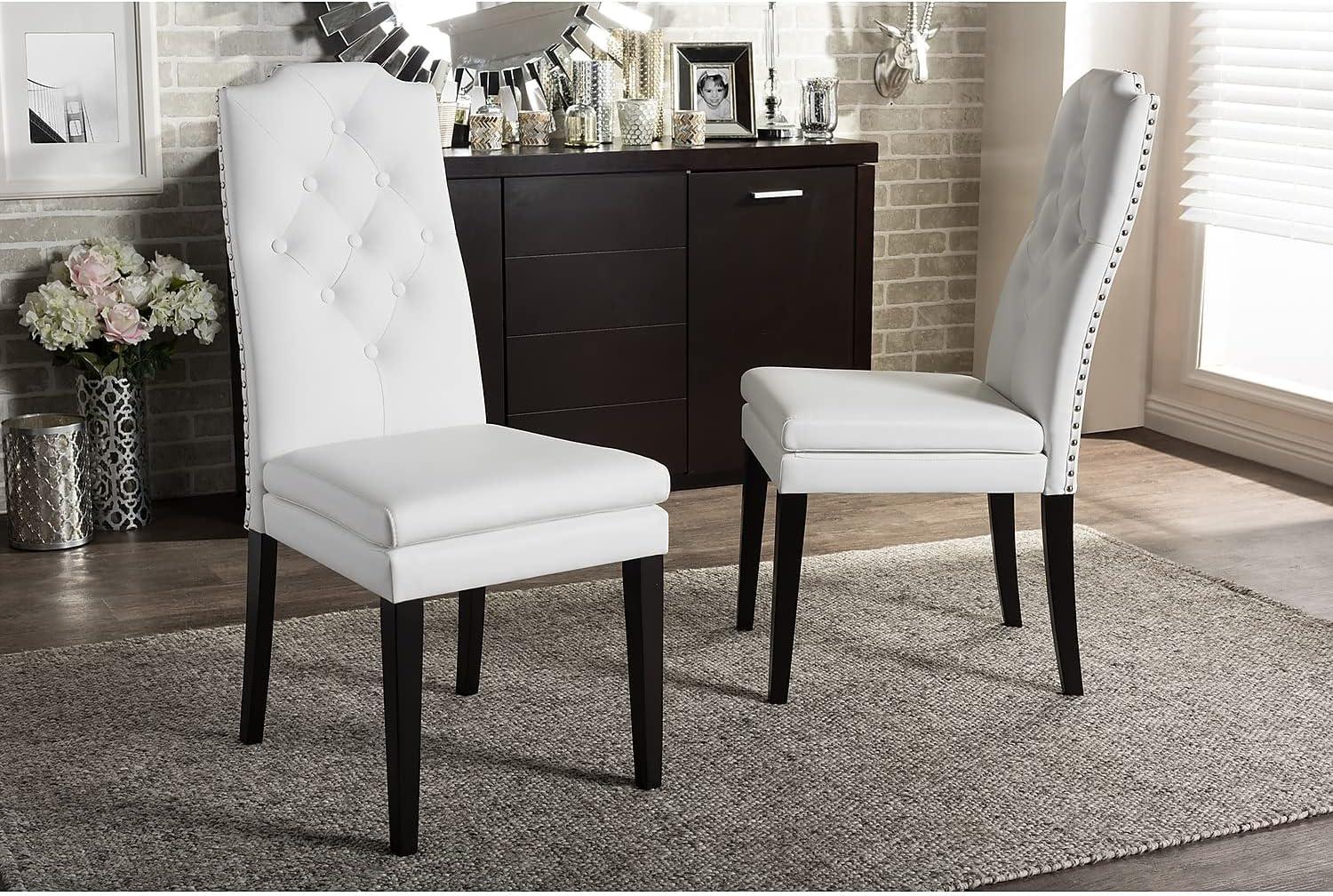 Set of 2 Dylin Modern and Contemporary Faux Leather Dining Chairs - Baxton Studio