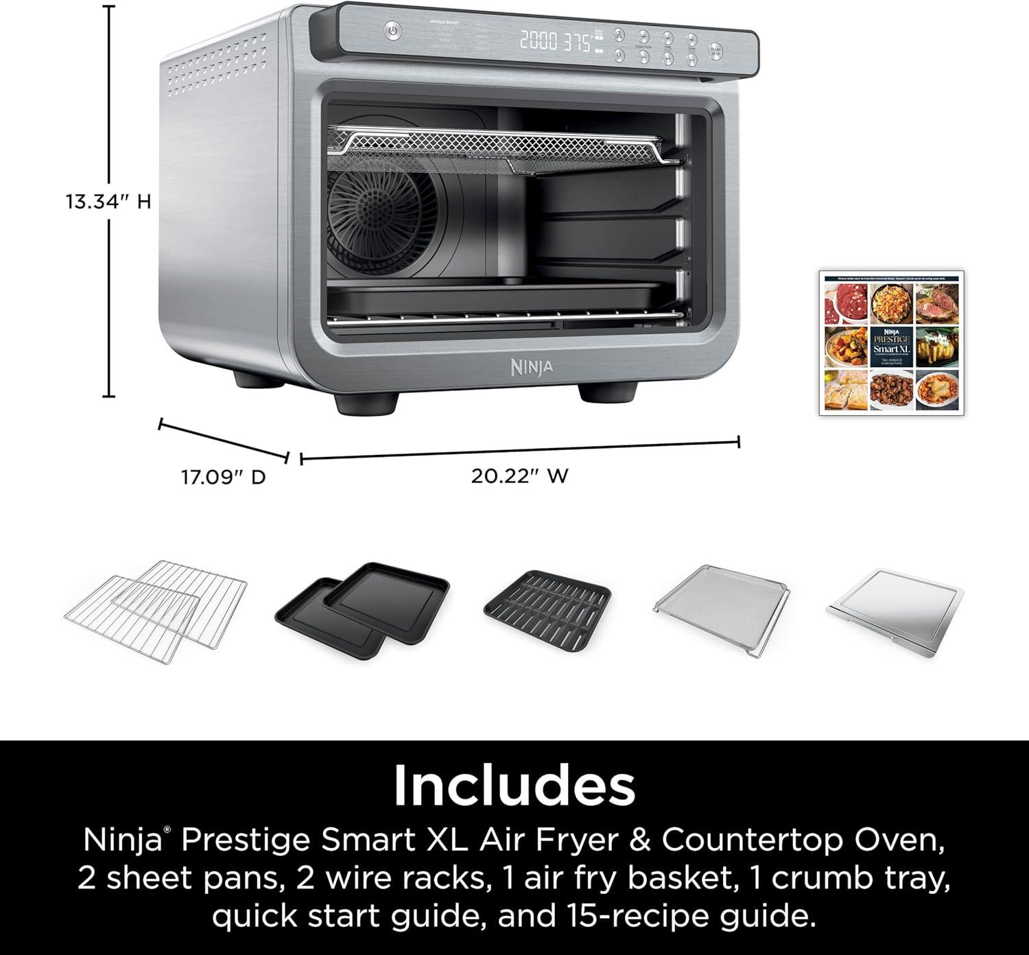 Ninja Ninja Prestige Smart XL Air Fryer & Countertop Oven, Stainless Steel, DT501