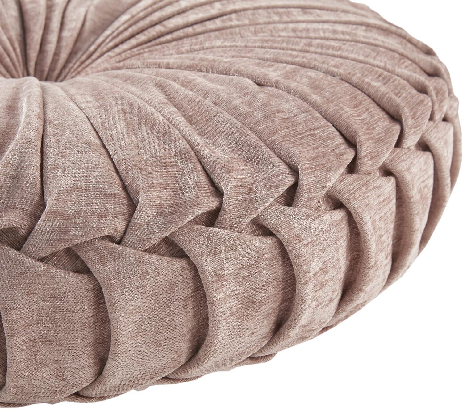 Aiden Poly Chenille Round Floor Pillow Cushion