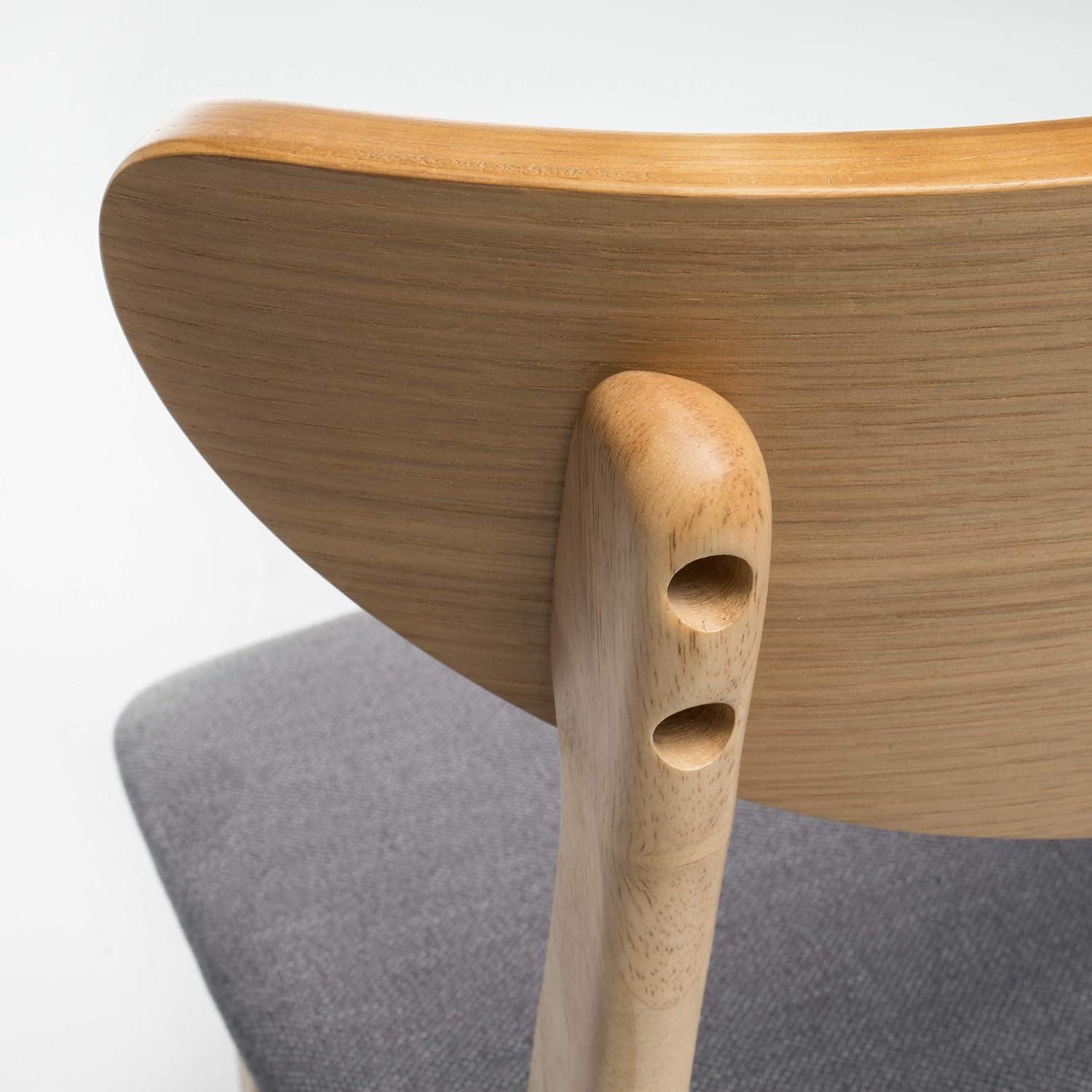 Set of 2 24" Gavin Natural Frame Counter Height Barstools Dark Gray - Christopher Knight Home: Upholstered, Rubberwood Legs