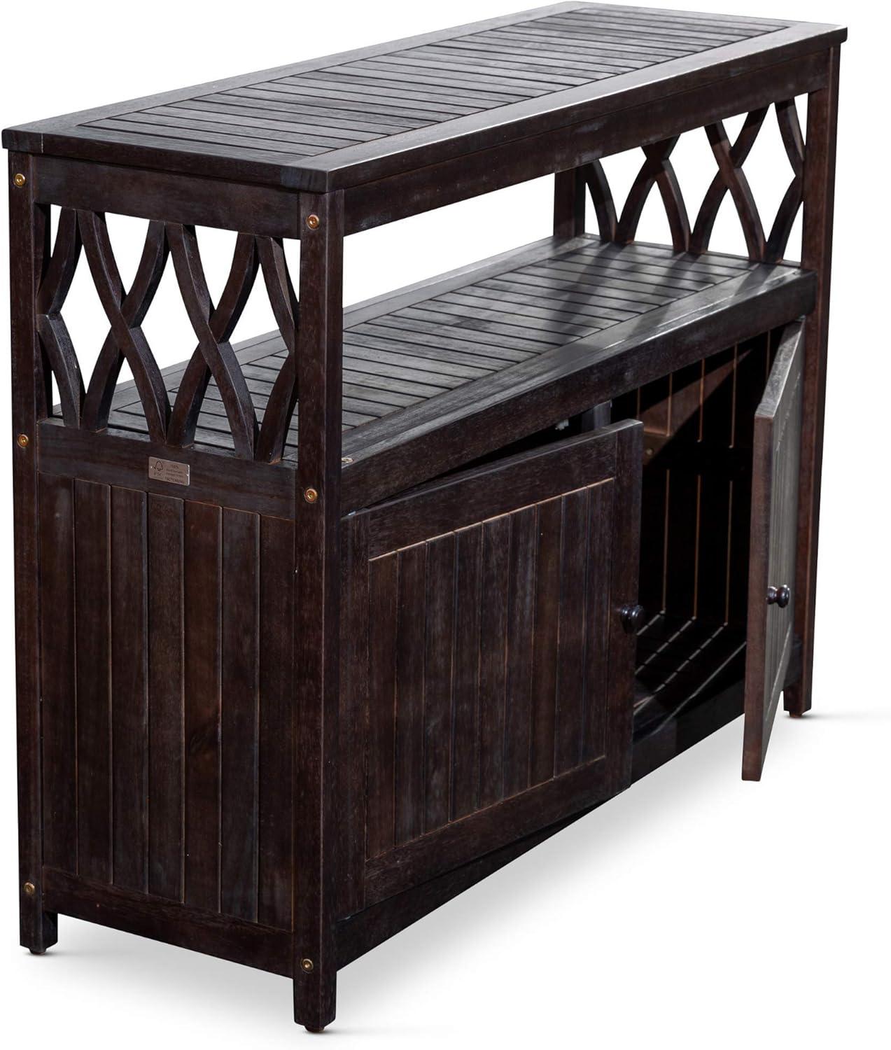 DTY Outdoor Living Longs Peak Eucalyptus Sideboard, Espresso