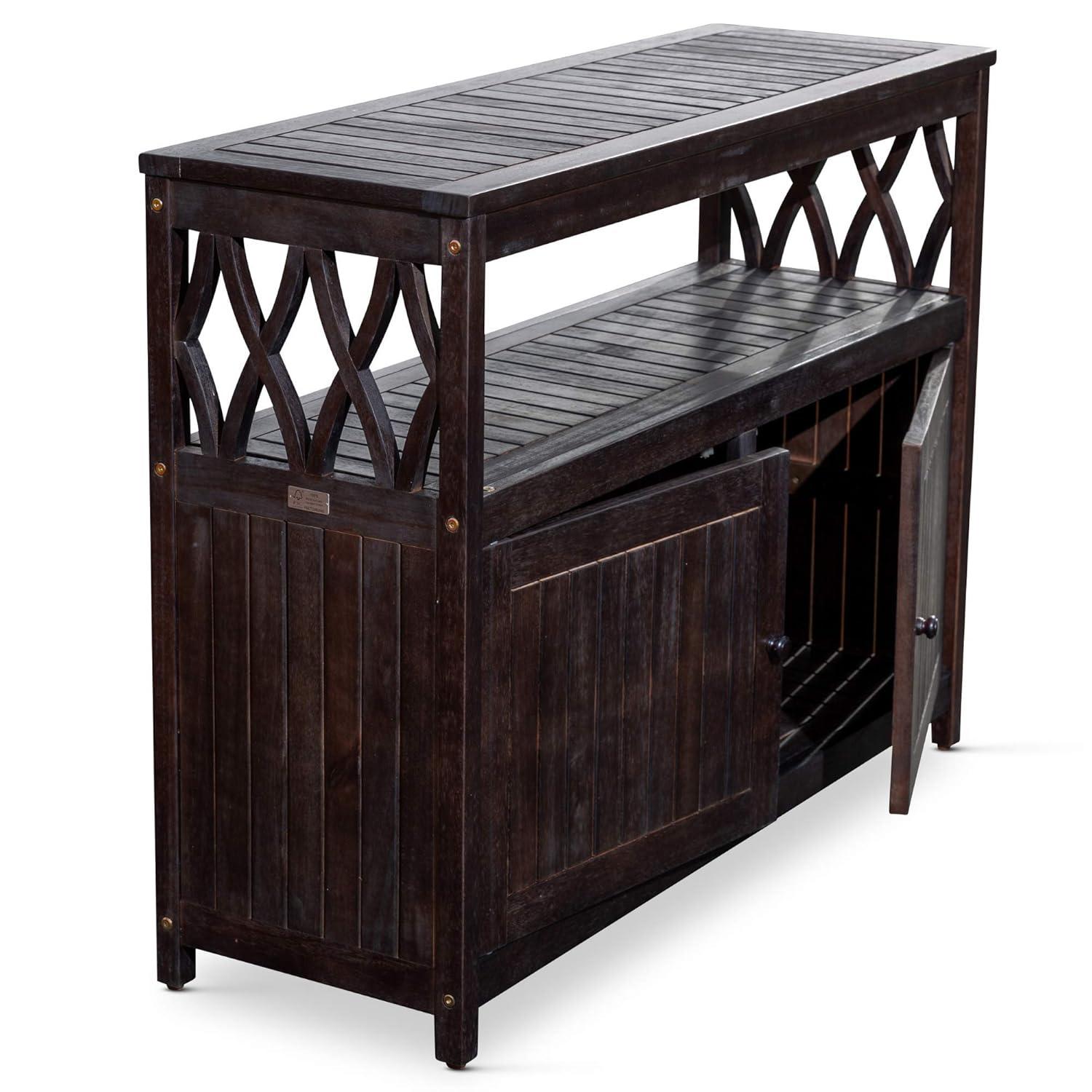 DTY Outdoor Living Longs Peak Eucalyptus Sideboard, Espresso