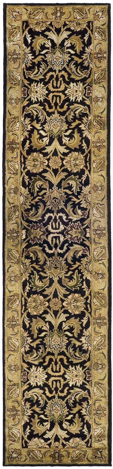 Classic CL252 Hand Tufted Runner Rug - Black/Gold - 2'3"x10' - Safavieh.