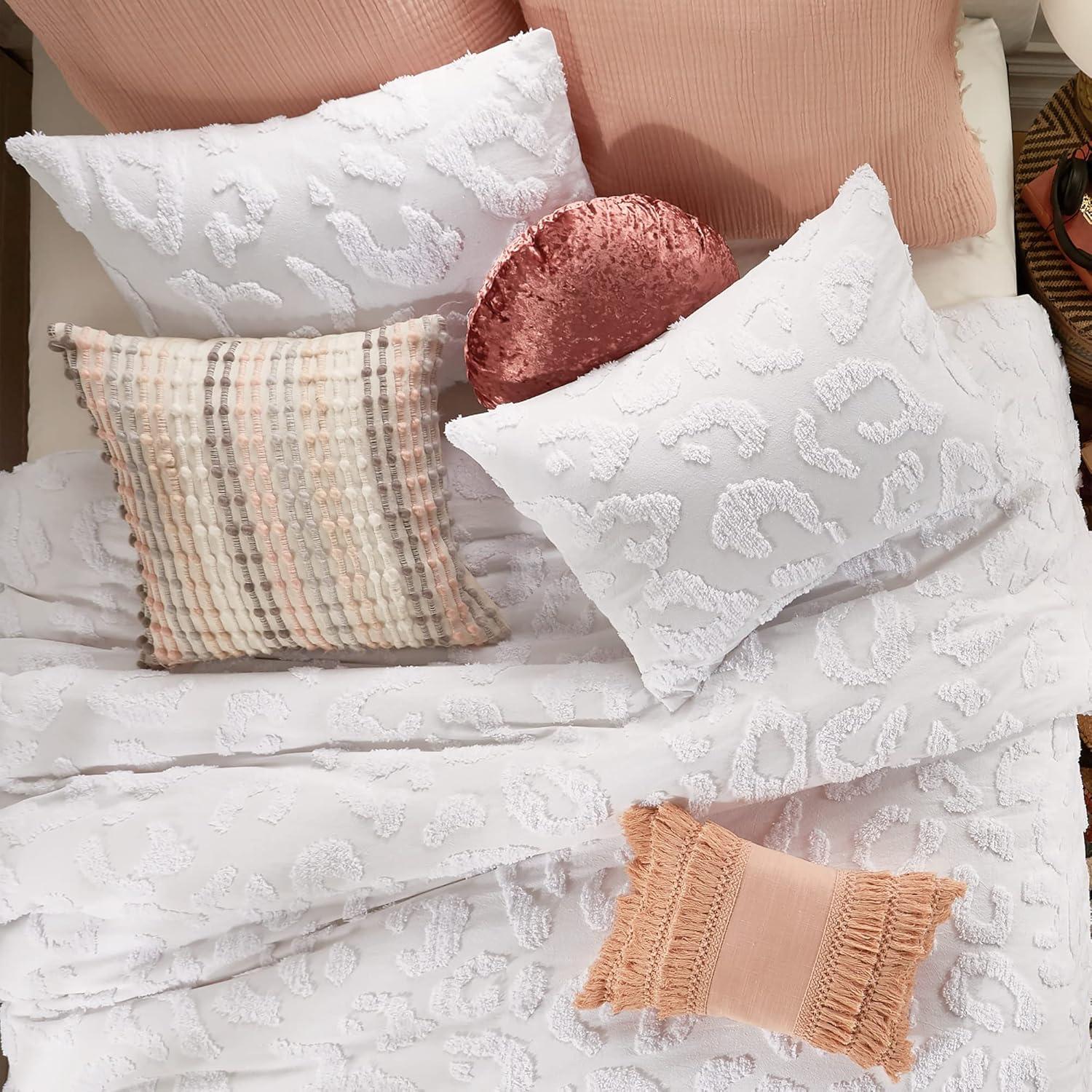 Peri Home Chenille Leopard Duvet Cover Set