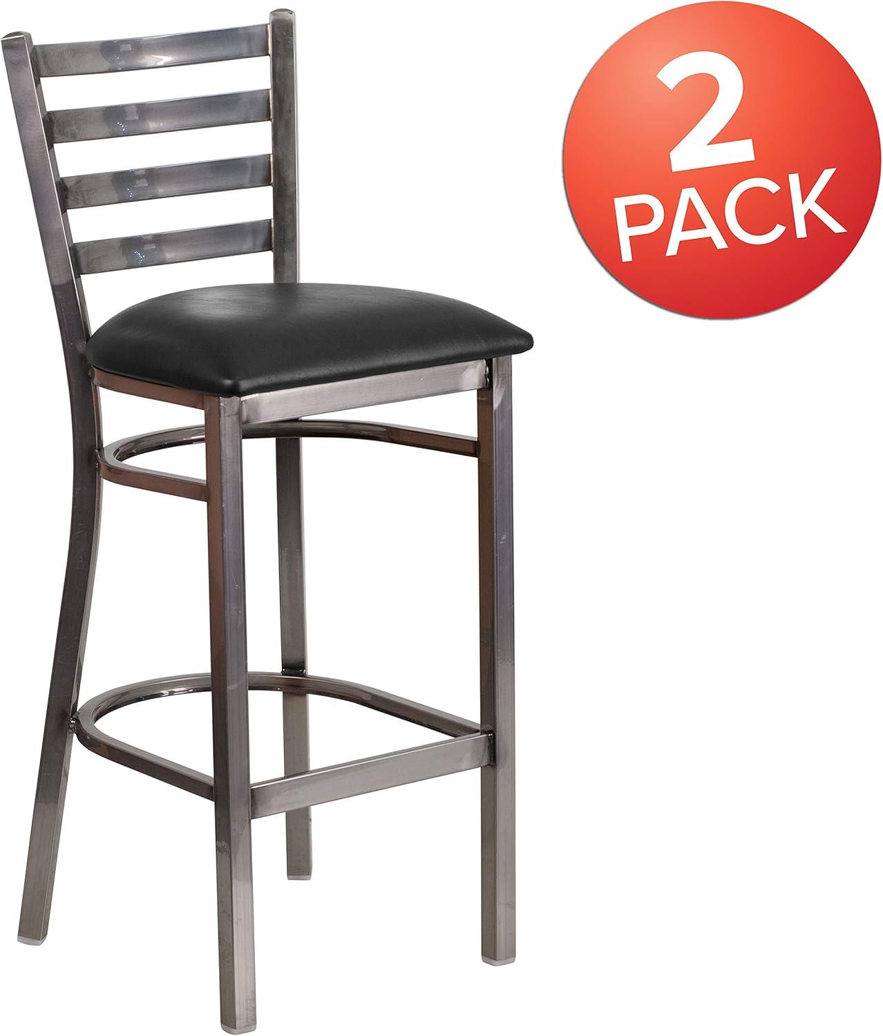 Brixton HERCULES Series Ladder Back Metal Restaurant Barstool