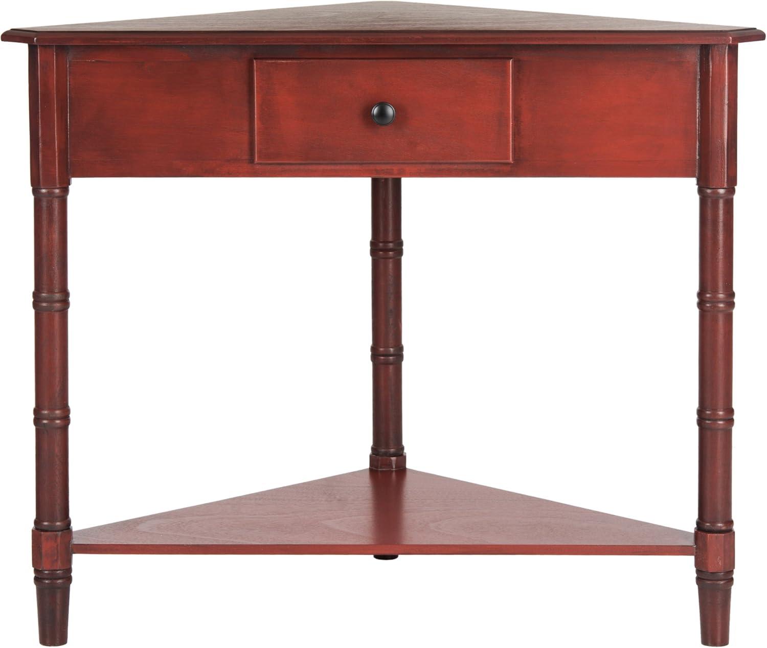 Gomez Corner Table - AMH5709E - red - Safavieh Couture