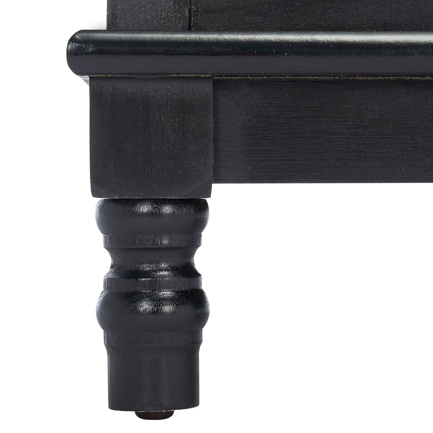 SAFAVIEH Malcolm Contemporary Black Storage Console Table (29.5 in. W x 13.4 in. D x 26 in. H)