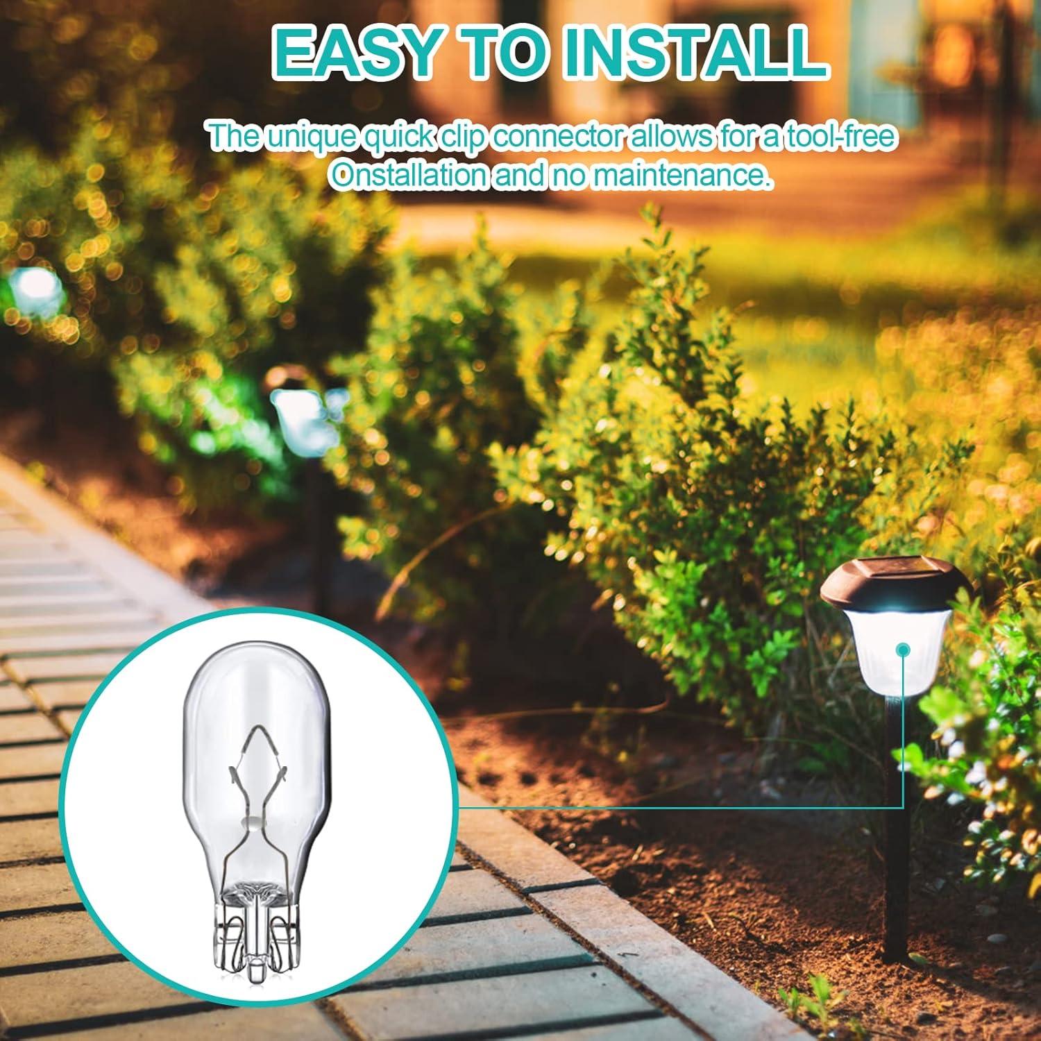 Kscjdg 18W 12V T5 Light Bulb Replacement Landscape Light Bulbs -Wedge Base Lights Bulb -Malibu Lights Bulbs -Low Voltage Landscaping Light Bulbs - 20 Pack (18W)