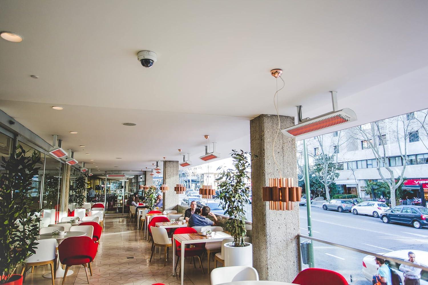 Bromic Heating  White Tungsten Smart-Heat Electric Outdoor Patio White Heater - 220-240V - 6000W