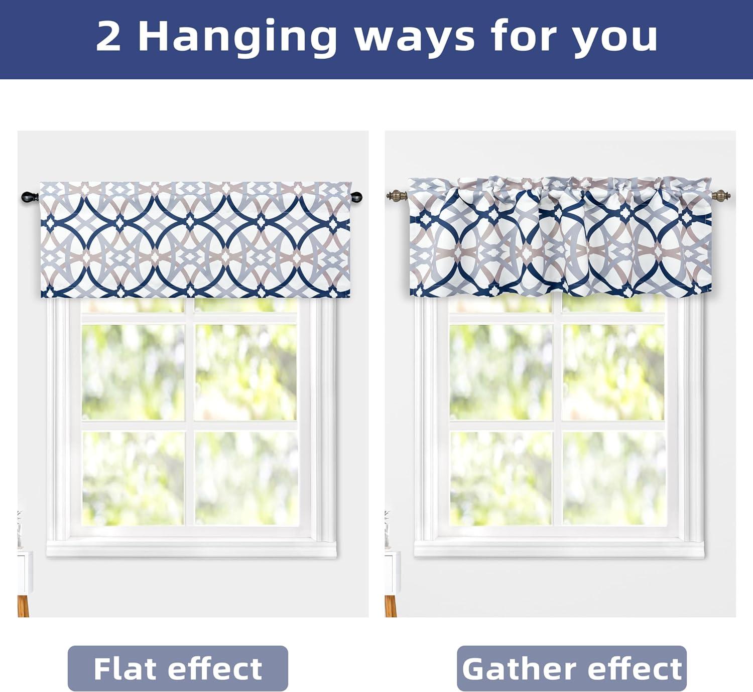 DriftAway Rod Pocket Blackout Valances, 52" x 14"