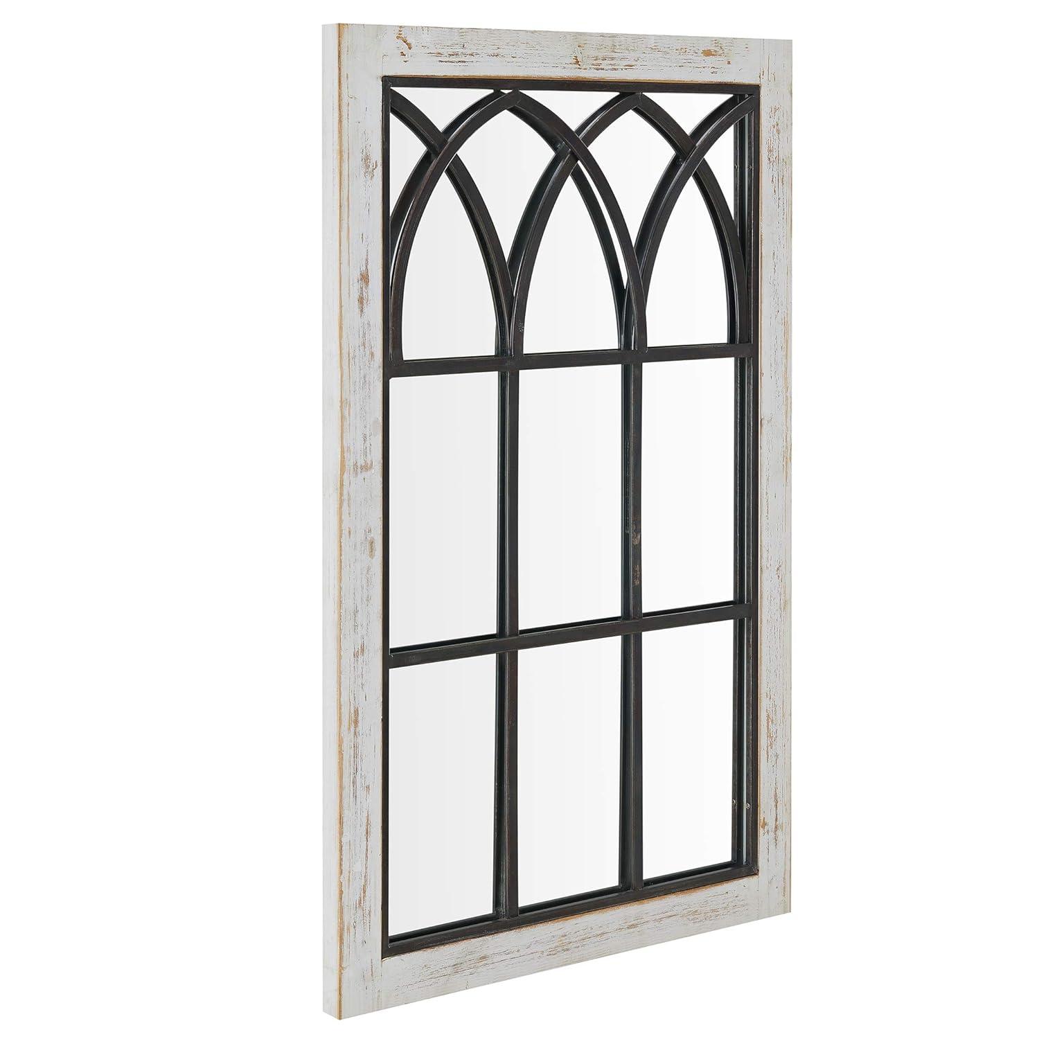 FirsTime & Co. White Vista Arch Wall Mirror, Farmhouse, Rectangular, 23.6 x 1.25 x 37.4 in