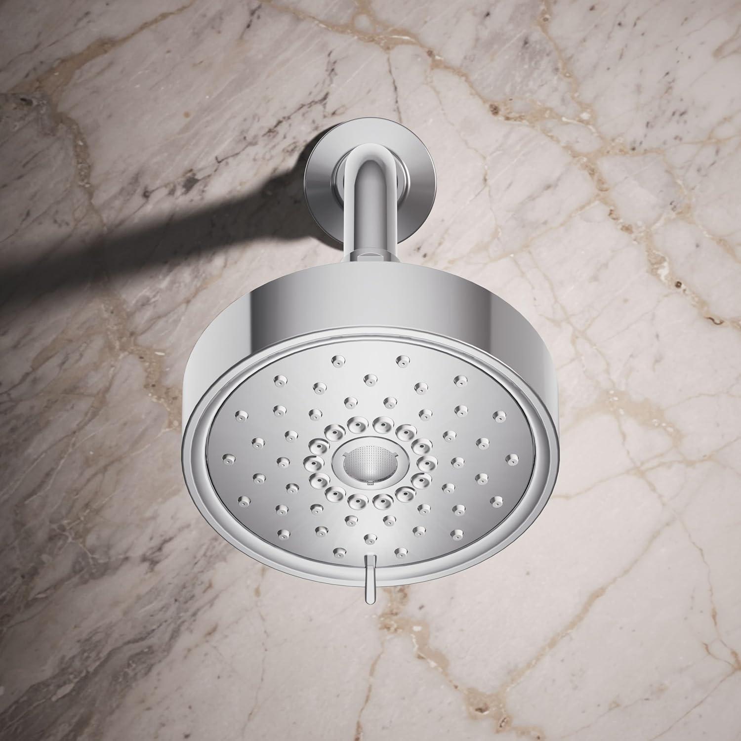 Kohler Purist 2.5 Gpm Multifunction Wall Mount Showerhead, Three Spray Settings, 5.5" High Pressure Spray Head