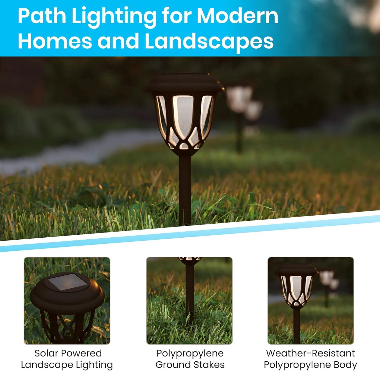 Rutland All - Weather Tulip Design Solar Powered LED Garden & Pathway Lights