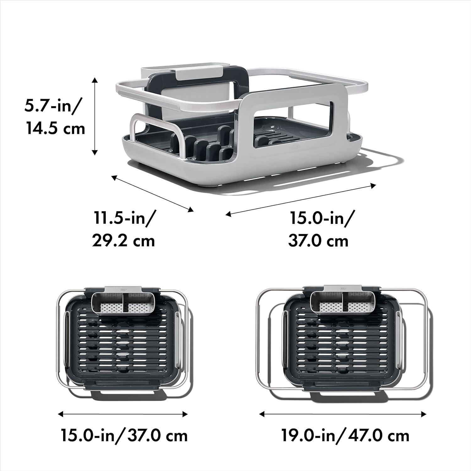 OXO Good Grips Extendable Over-The-Sink Aluminum Dish Rack