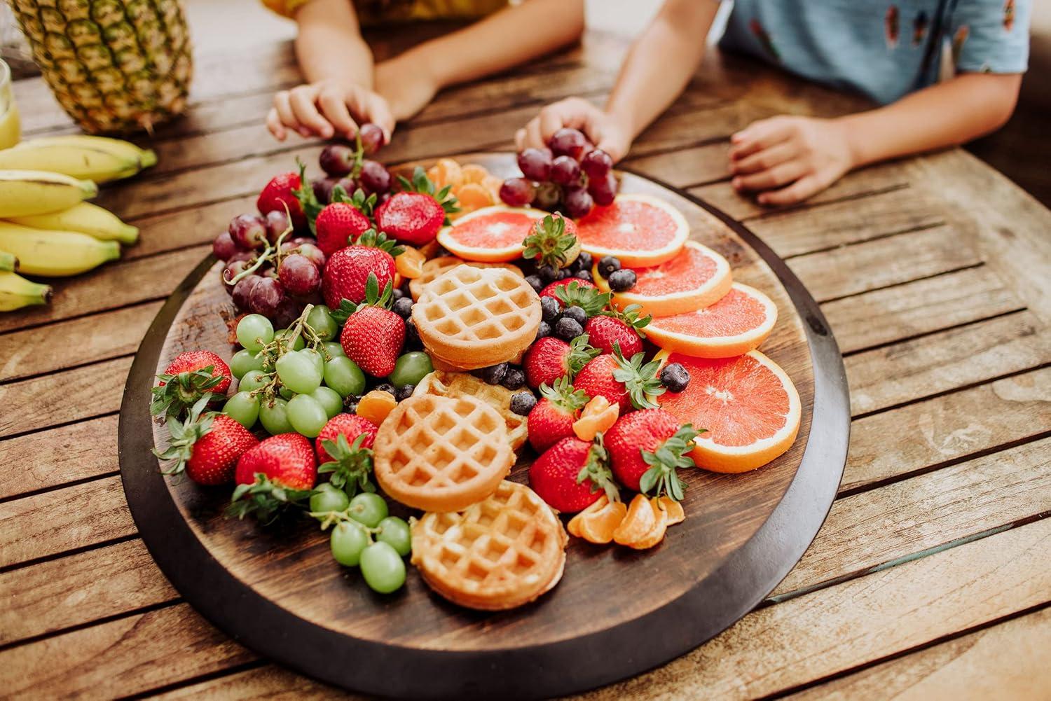 Picnic Time Wood Lazy Susan