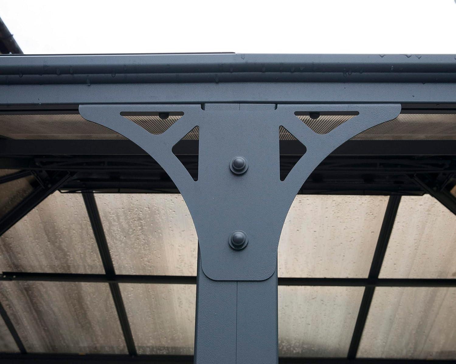 Palram - Canopia Martinique 4300 10' x 14' Polycarbonate/Aluminum Gazebo - Gray/Bronze