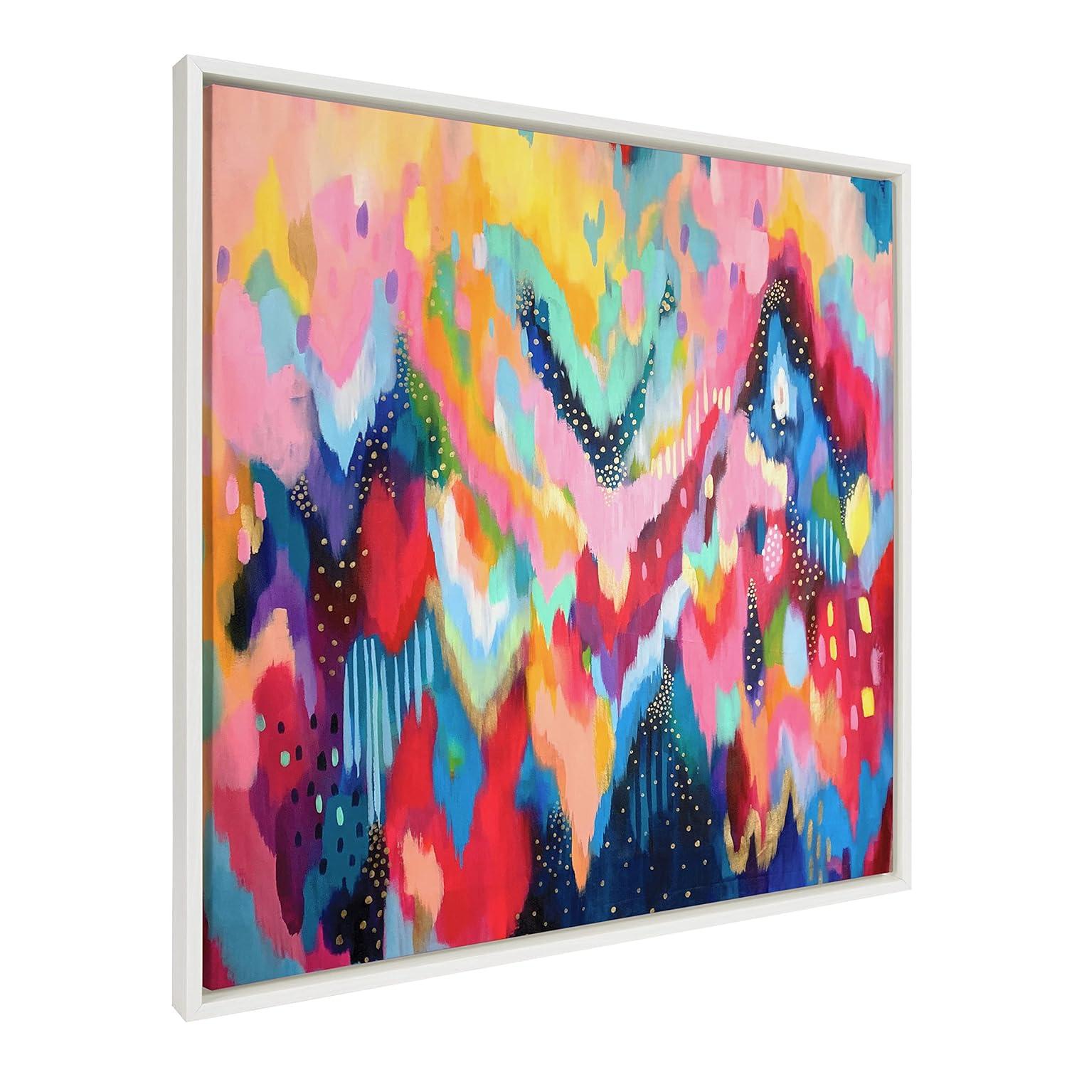 30" x 30" Sylvie EV Brushstroke 100 by Jessi Raulet - Kate & Laurel: Modern Wall Decor Canvas