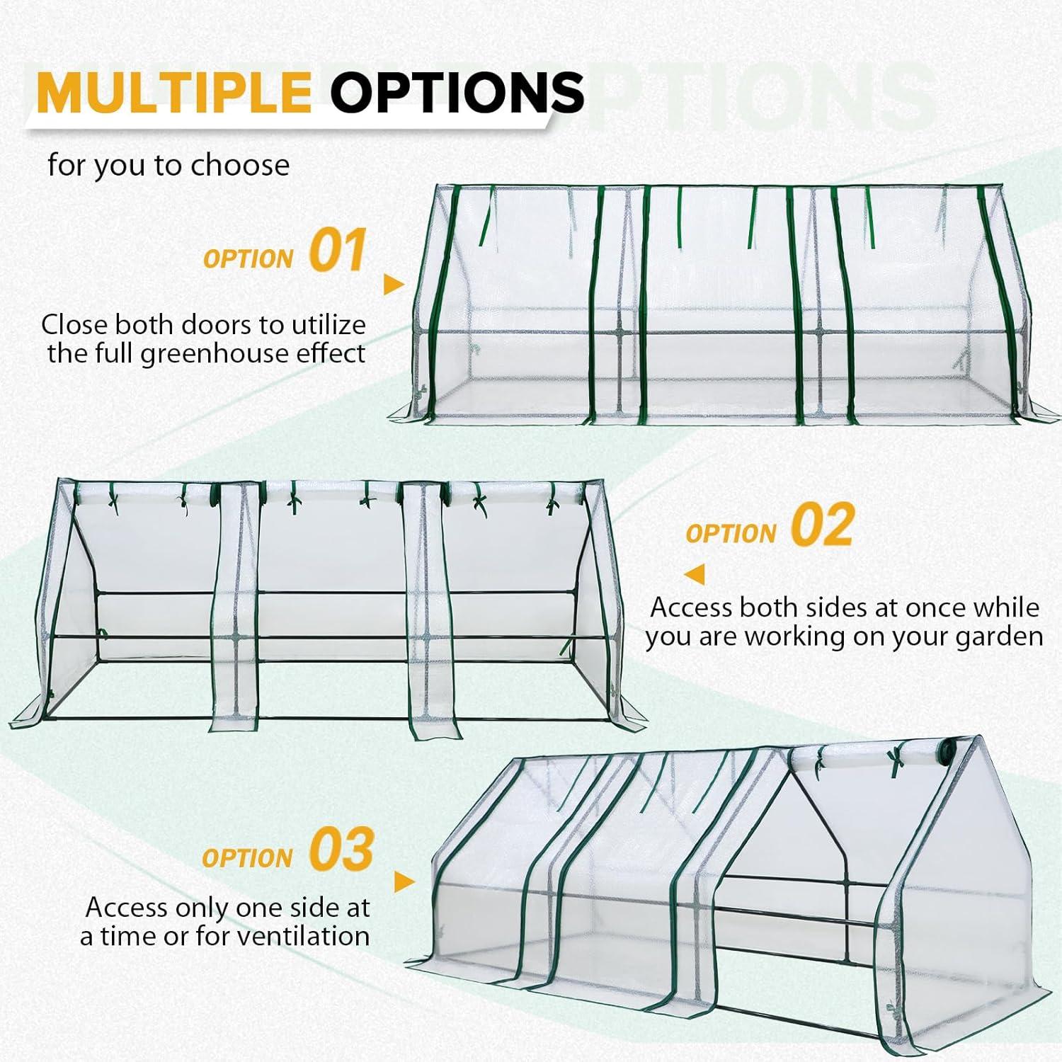 EAGLE PEAK 95'' W x 36'' D Mini Greenhouse With Bubble Film Cover