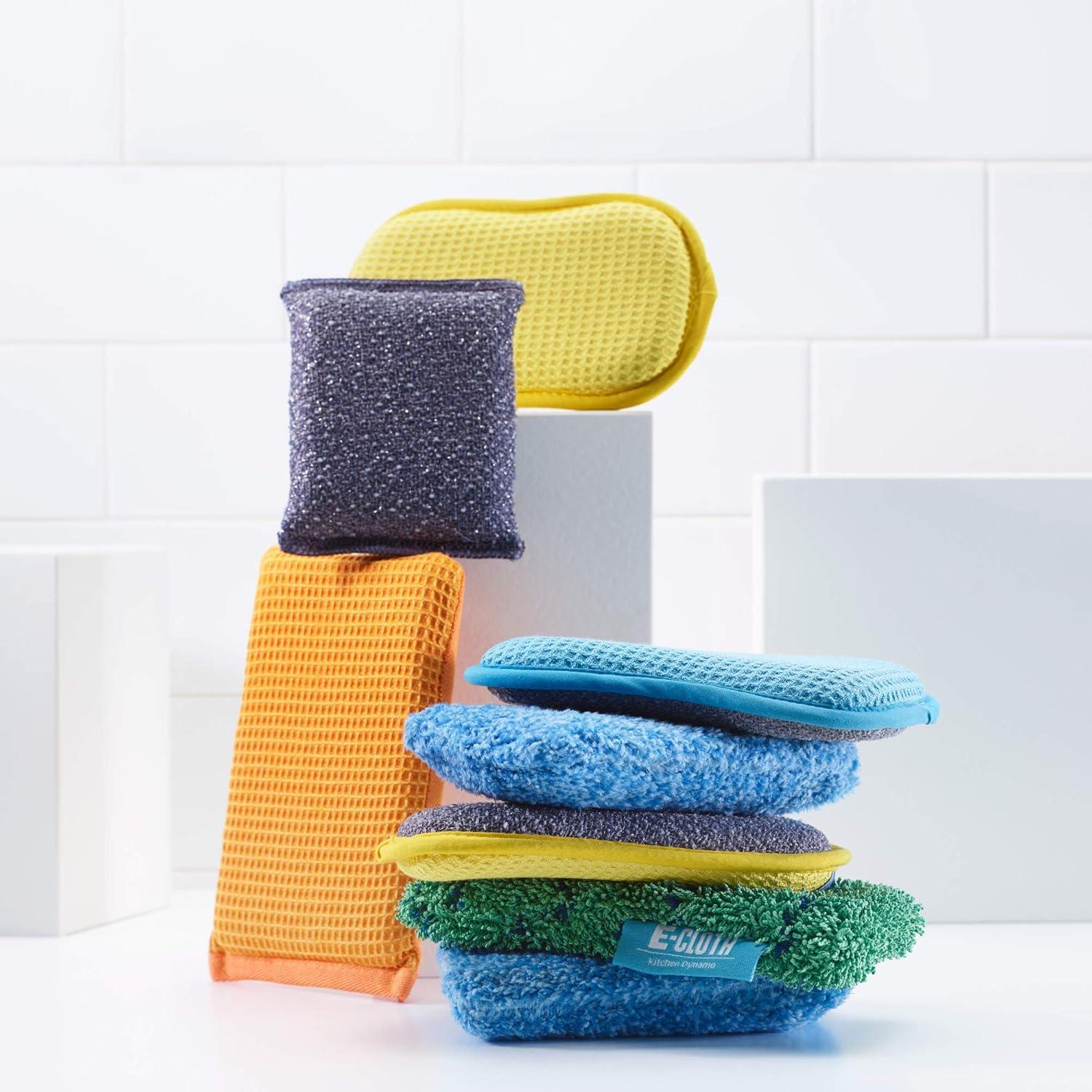 E-Cloth Non-Scratch Scrubbing Pads, Premium Microfiber Dish Scrubber and Kitchen Sponge for Cleaning, 2 Pack