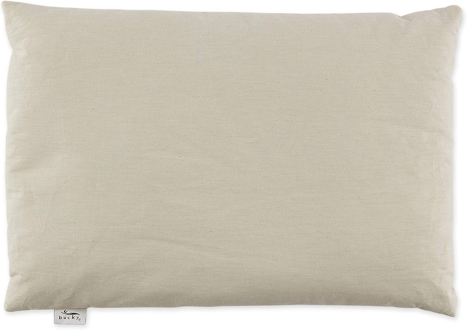 Bucky Cotton Twill Buckwheat Bed Pillow - Natural