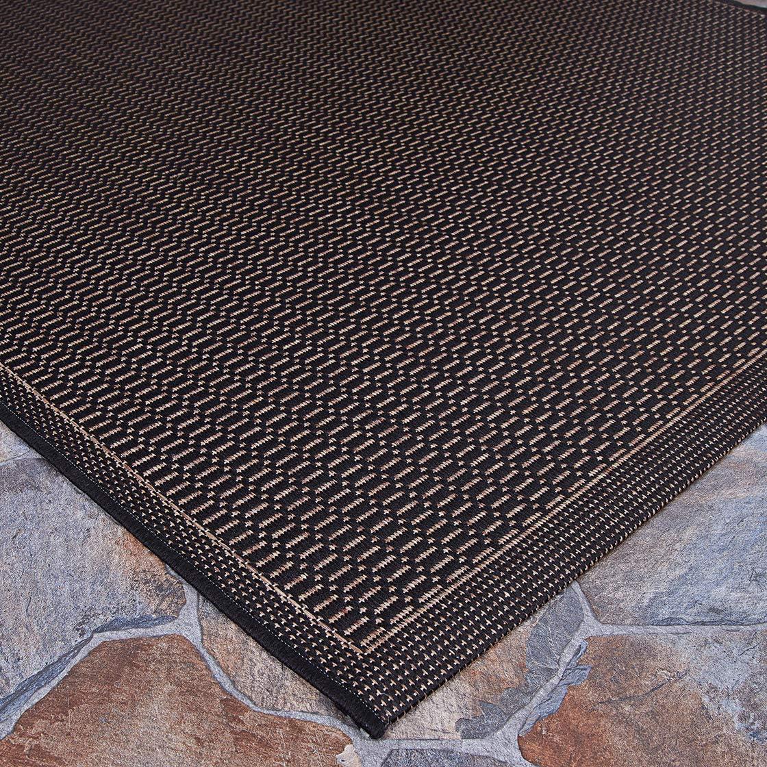 Couristan Recife Saddle Stitch Indoor /Outdoor Area Rug, Champagne- Taupe, 2' x 3'7"
