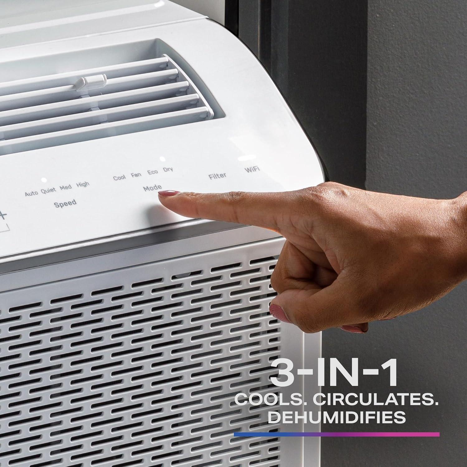 GE Profile 6,200 BTU Smart Ultra Quiet Window Air Conditioner for Small Rooms up to 250 sq. ft.