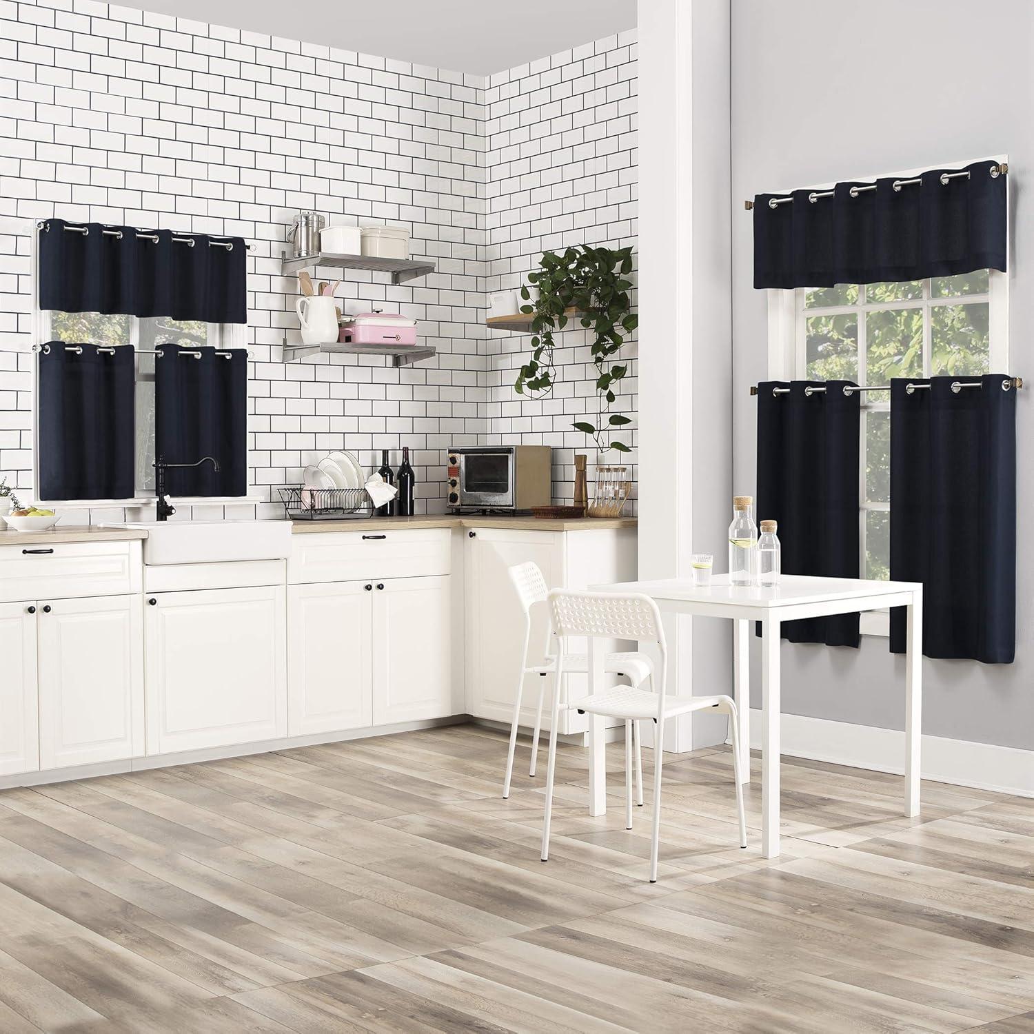 No. 918 Montego Window Curtain Valance/Kitchen Curtains, Set of 2, 56" x 24"