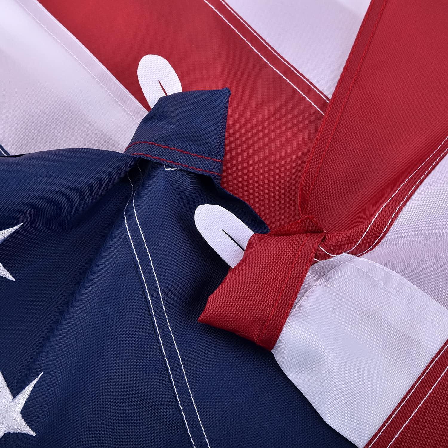 American flag USA flag 3x5FT-Embroidered Stars Flag Double Stitched Sewn Stripes Outdoors Indoors Heavy Duty flag Brass Grommets Banner