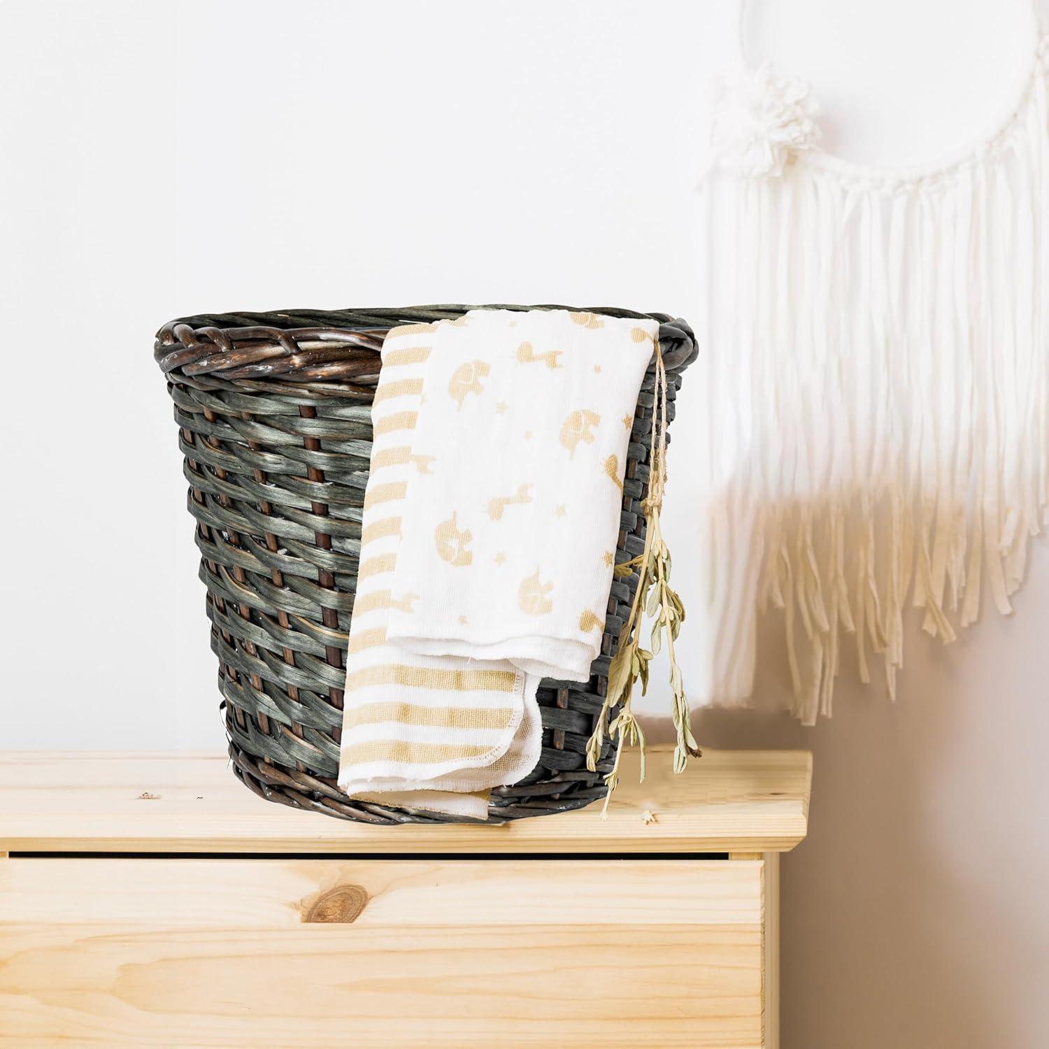 Household Essentials Willow Wicker Open Waste Basket